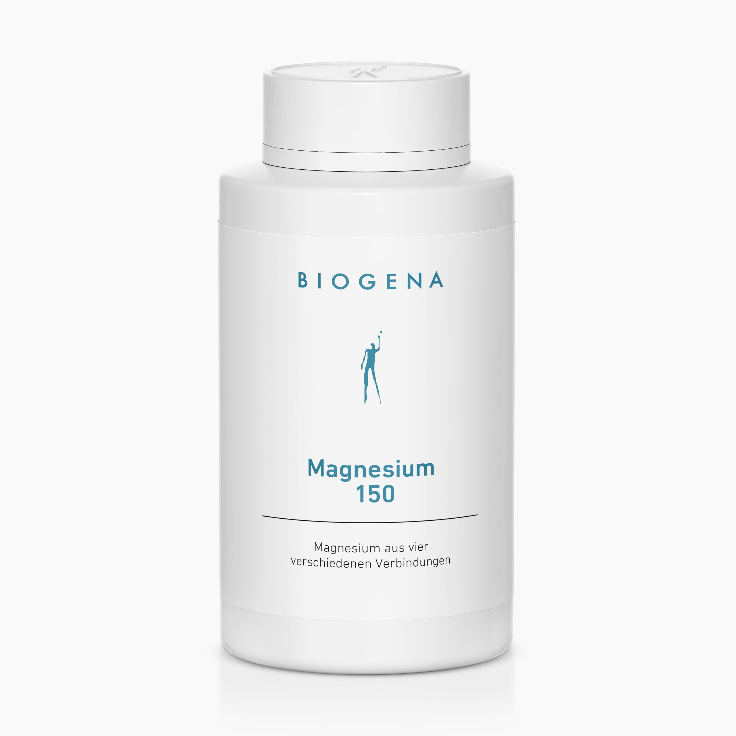 Biogena, Magnesium 150, Bouteille, blanc, Magnésium provenant de quatre composés différents