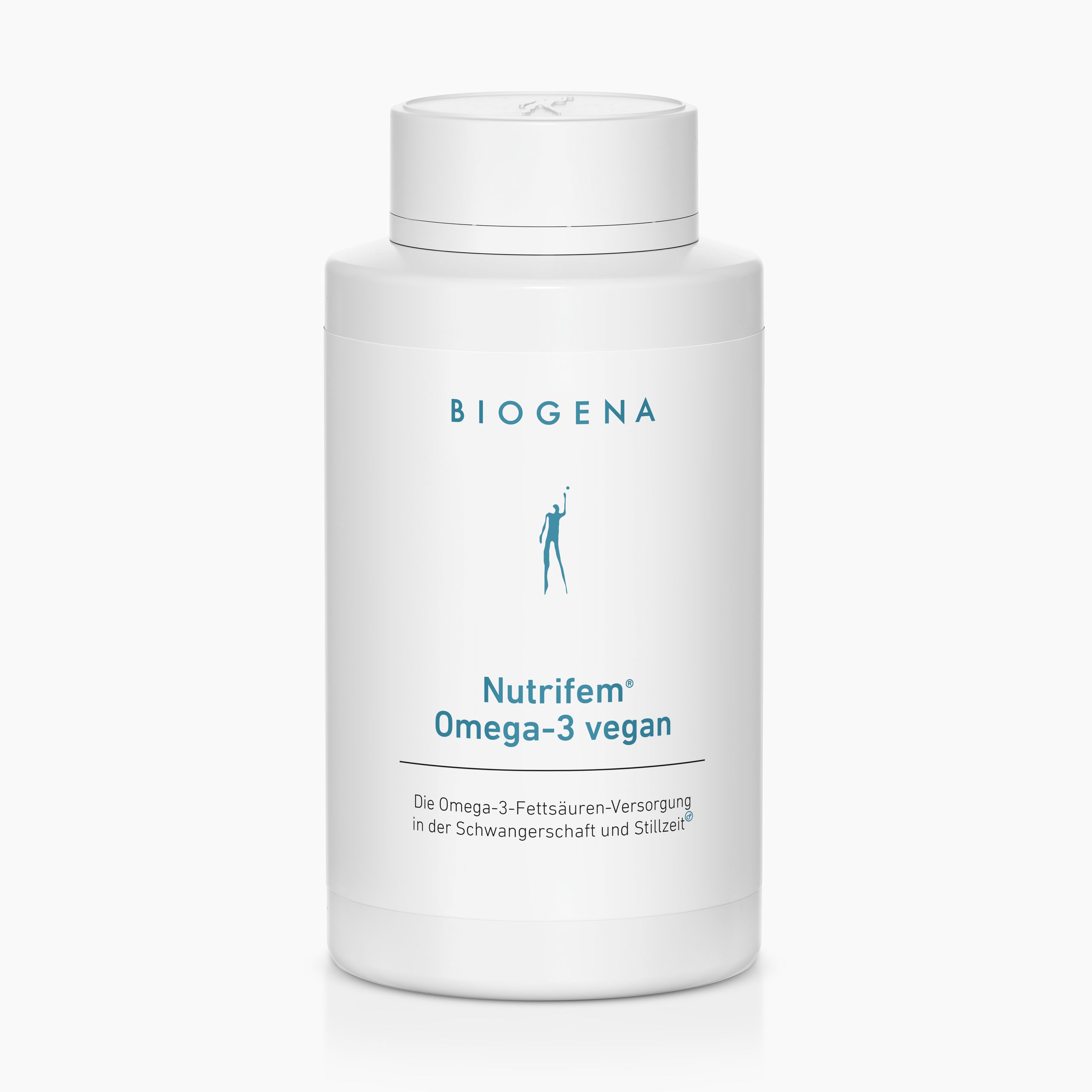 Biogena, Nutrifem® Omega-3 vegan, Flasche, weiß, Die Omega-3-Fettsäuren-Versorgung in der Schwangerschaft und Stillzeit®