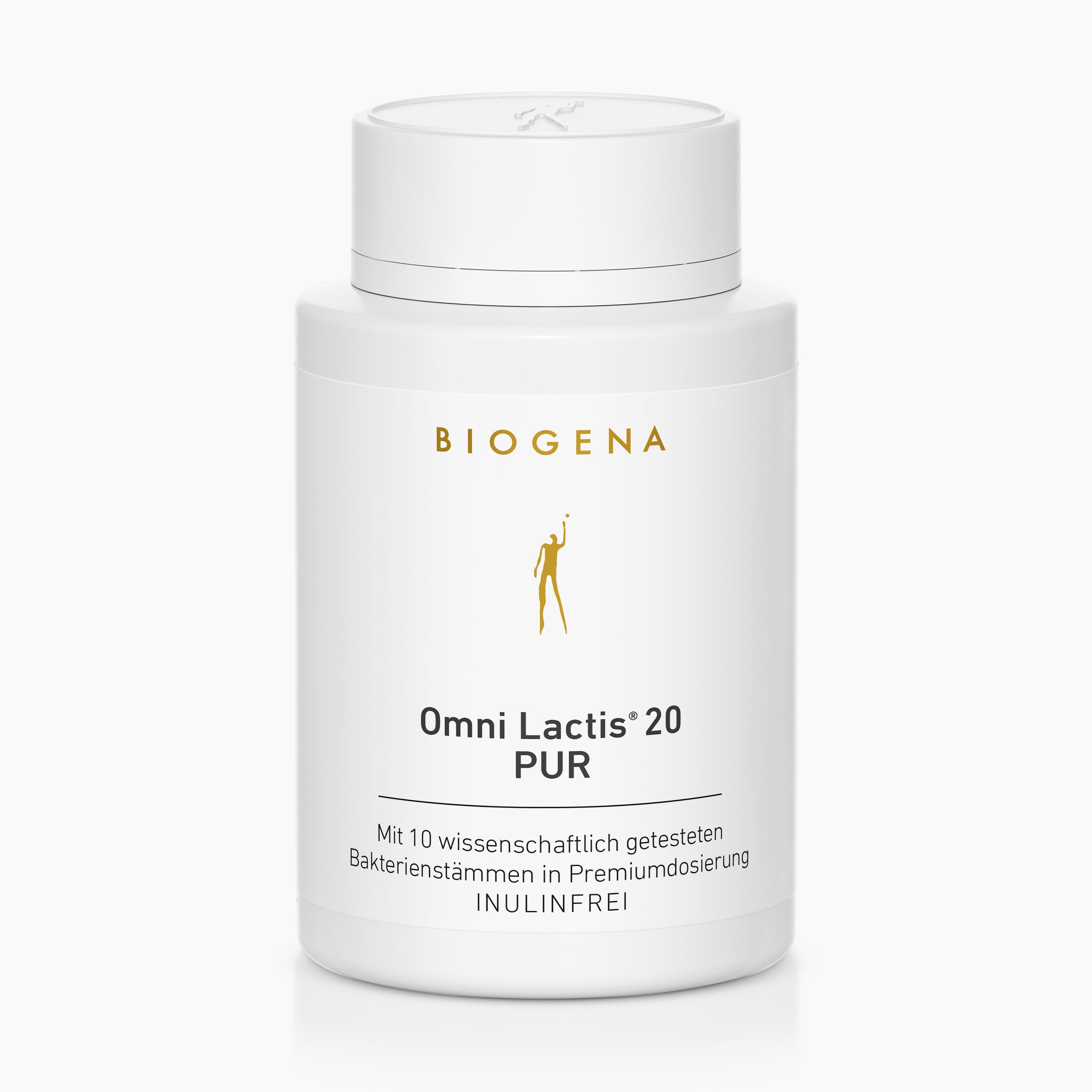 Biogena, Omni Lactis® 20 PUR, Bottiglia, bianco, Con 10 ceppi batterici testati scientificamente in dosaggio premium SENZA INULINA
