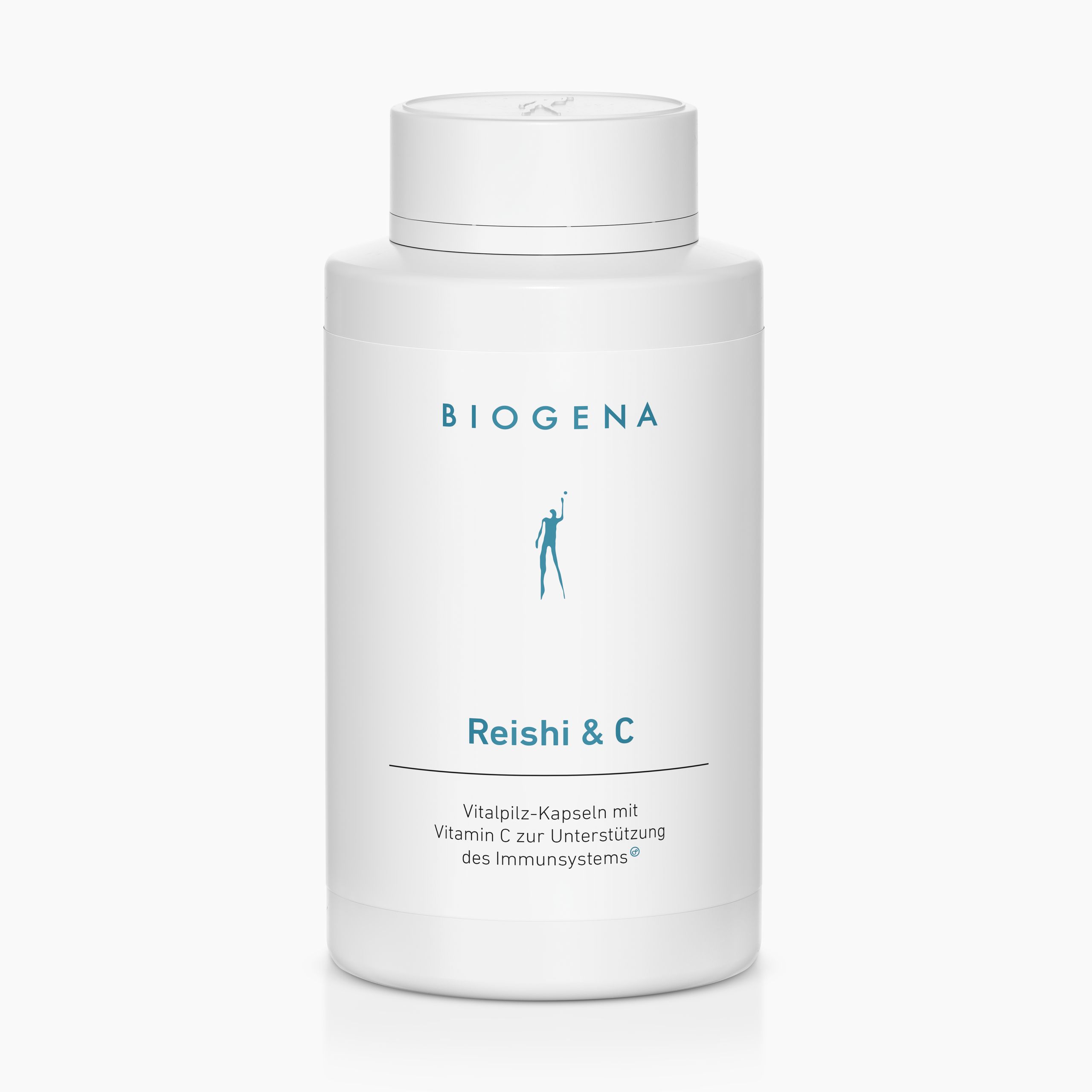 Biogena, Reishi & C, Bottle, white, Medicinal mushroom capsules with vitamin C to support the immune system®