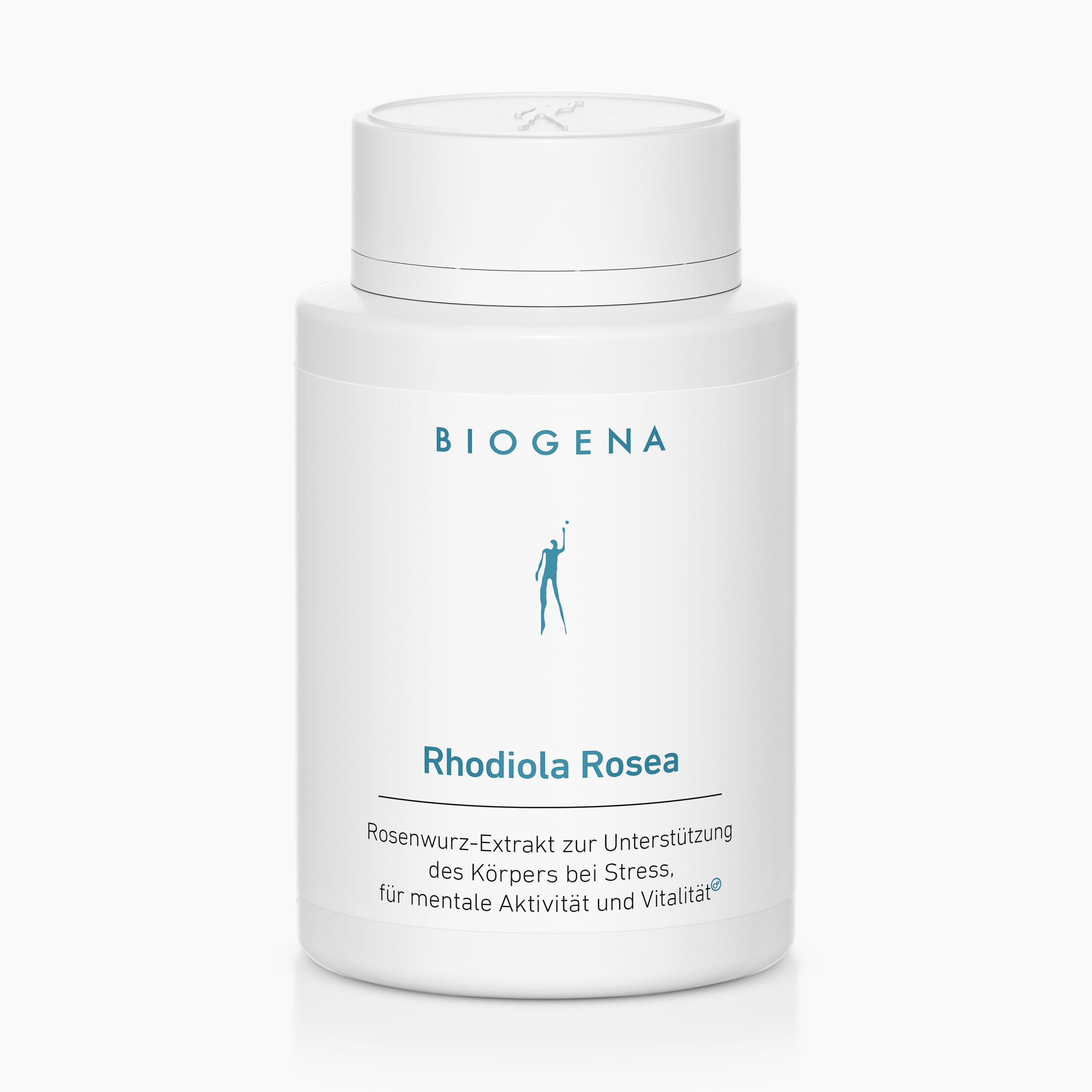 Biogena, Rhodiola Rosea, Flasche, weiß, Rosenwurz-Extrakt zur Unterstützung des Körpers bei Stress, für mentale Aktivität und Vitalität®