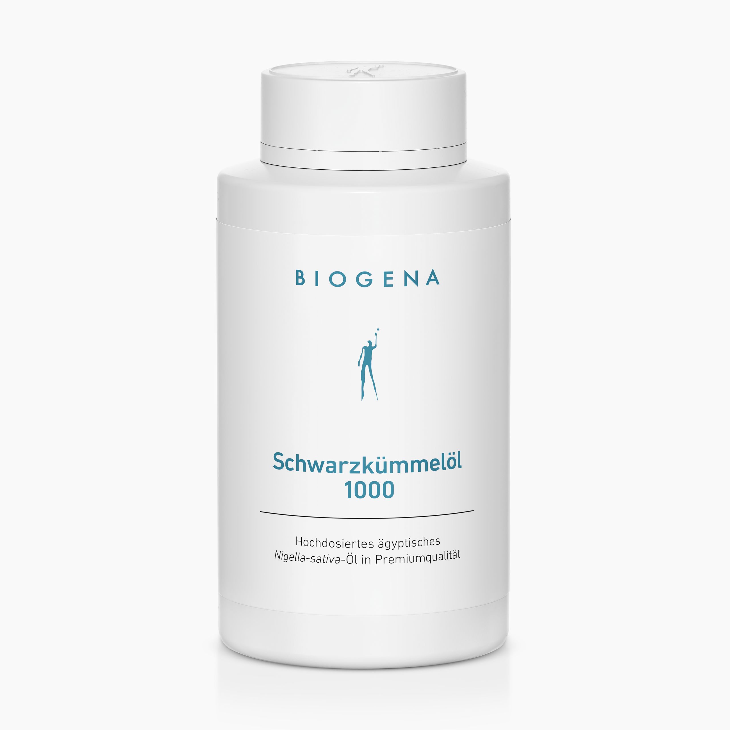 Biogena, Schwarzkümmelöl 1000, Flasche, weiß, Hochdosiertes ägyptisches Nigella-sativa-Öl in Premiumqualität
