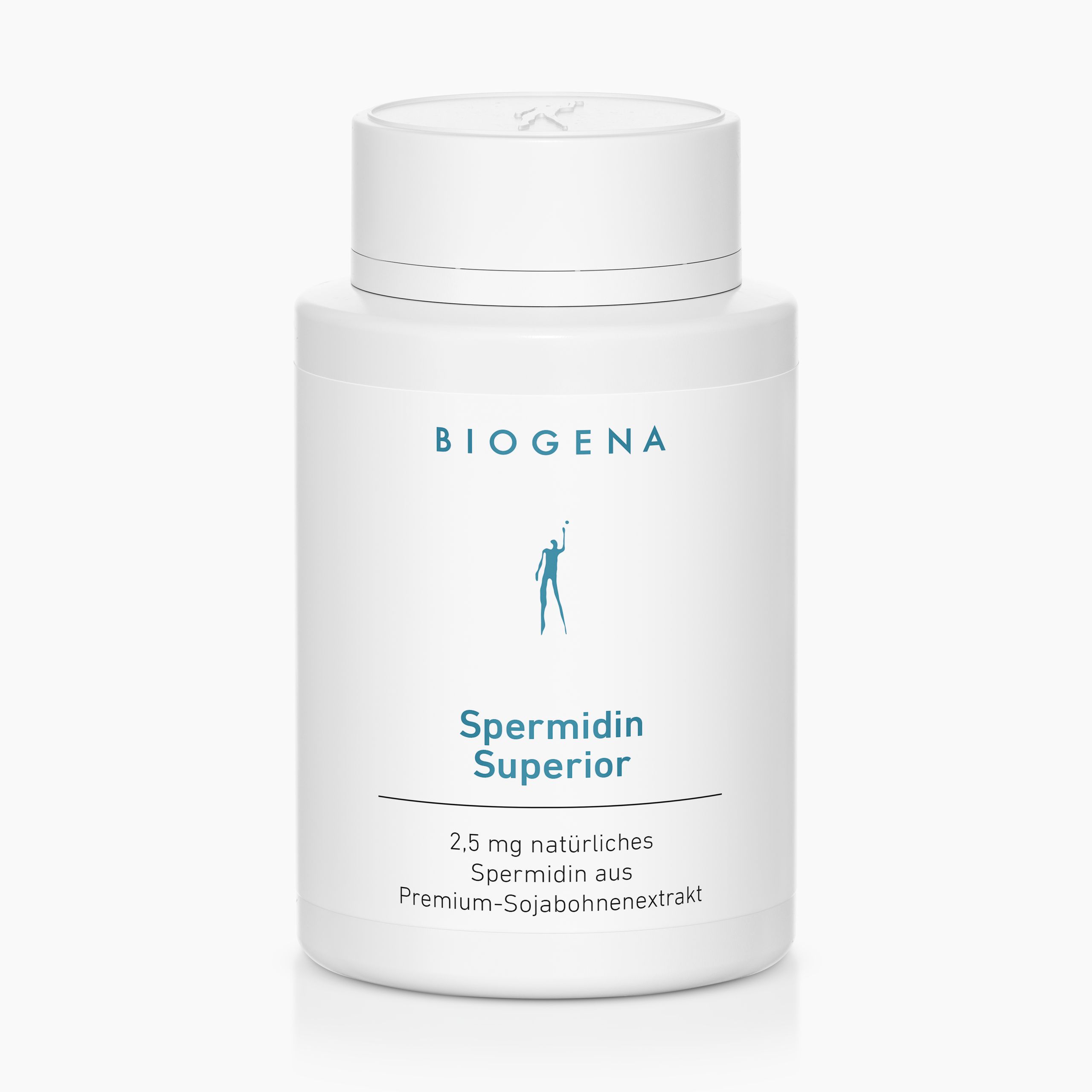 Biogena, Spermidin Superior, Bottle, white, 2.5 mg natural spermidine from premium soya bean extract
