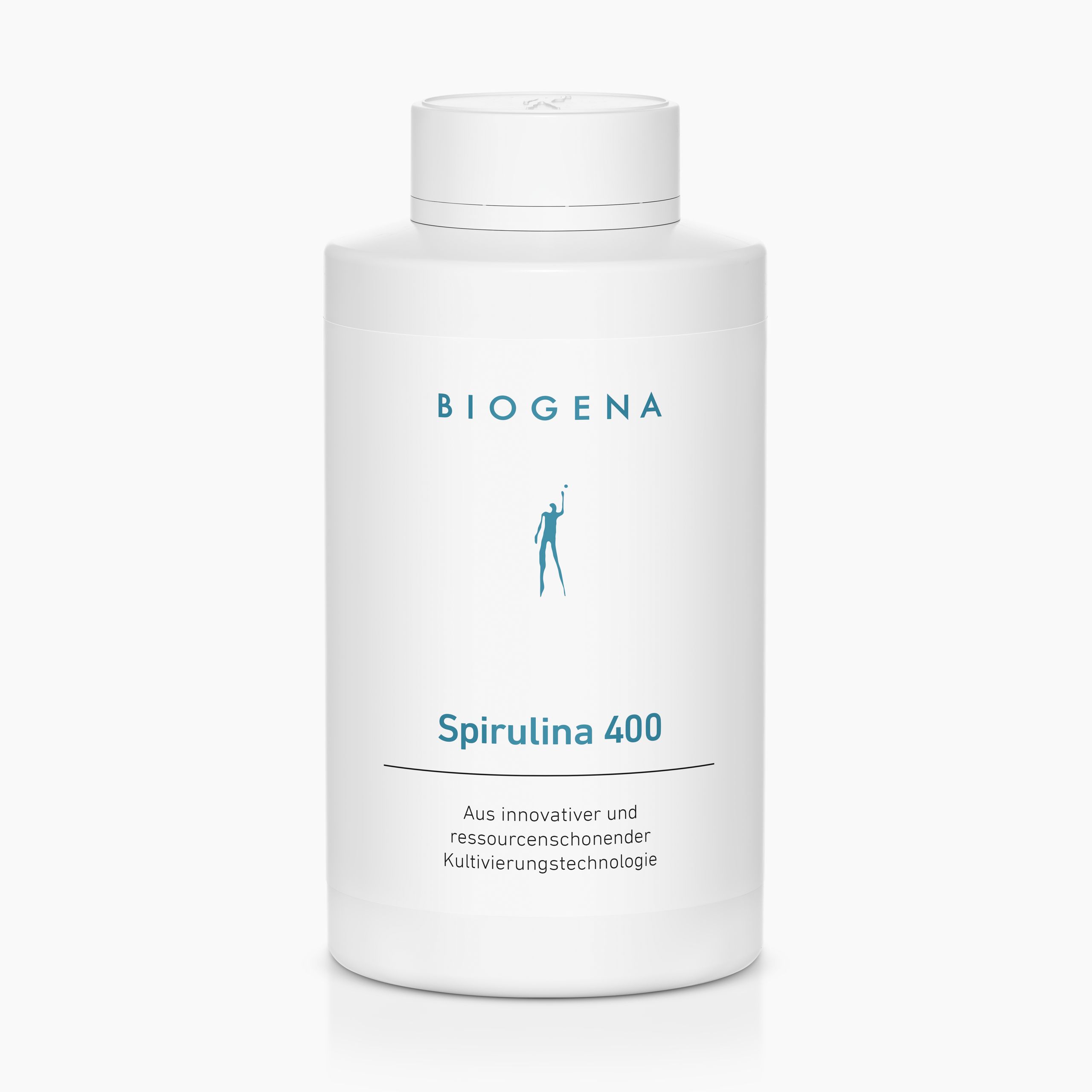 Biogena, Spirulina 400, Bottle, white, From innovative and resource-conserving cultivation technology