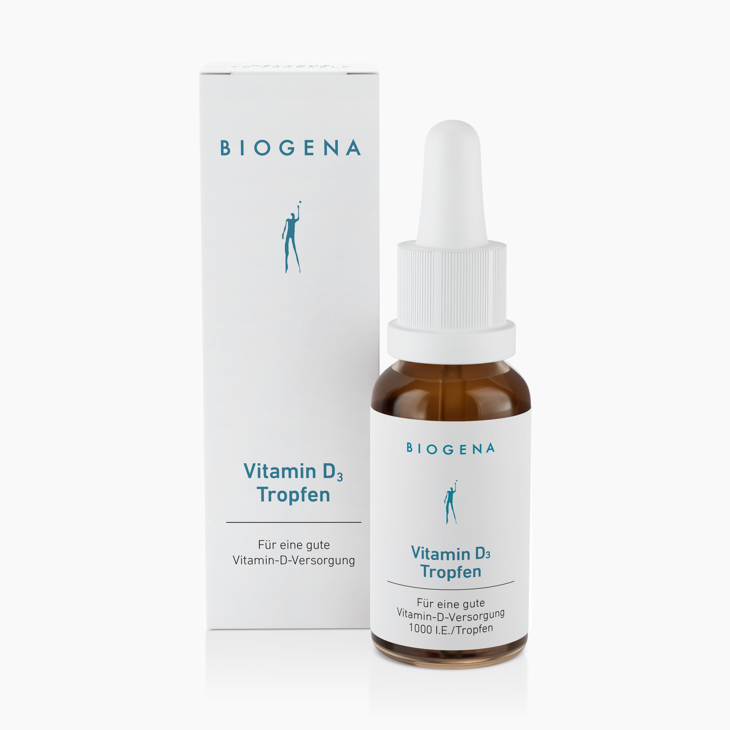 Biogena, Vitamin D₃ Tropfen, Flasche, weiß, Für eine gute Vitamin-D-Versorgung 1000 I.E./Tropfen