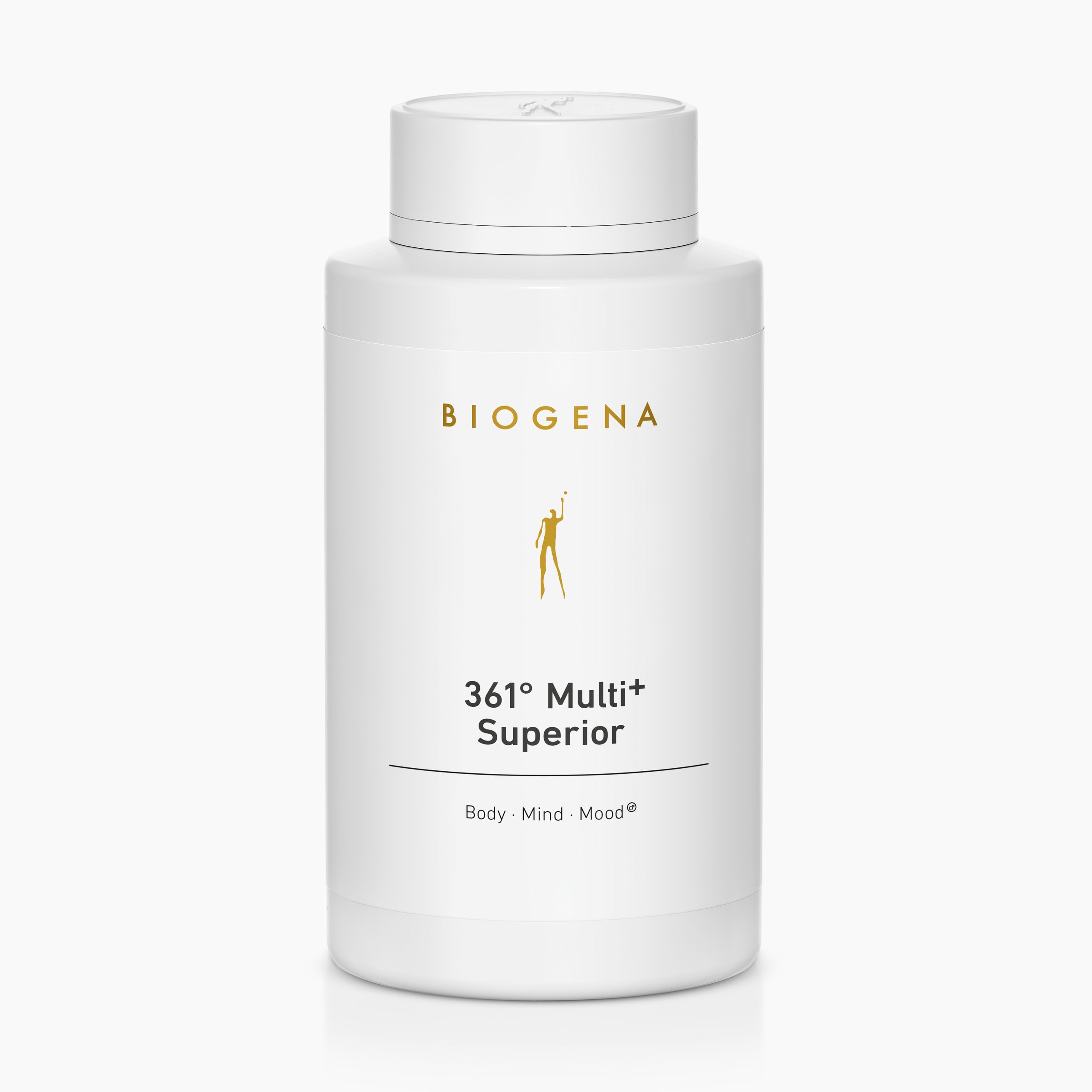 Biogena, 361° Multi+ Superior, Butelka, biały, Ciało · Umysł · Nastrój®