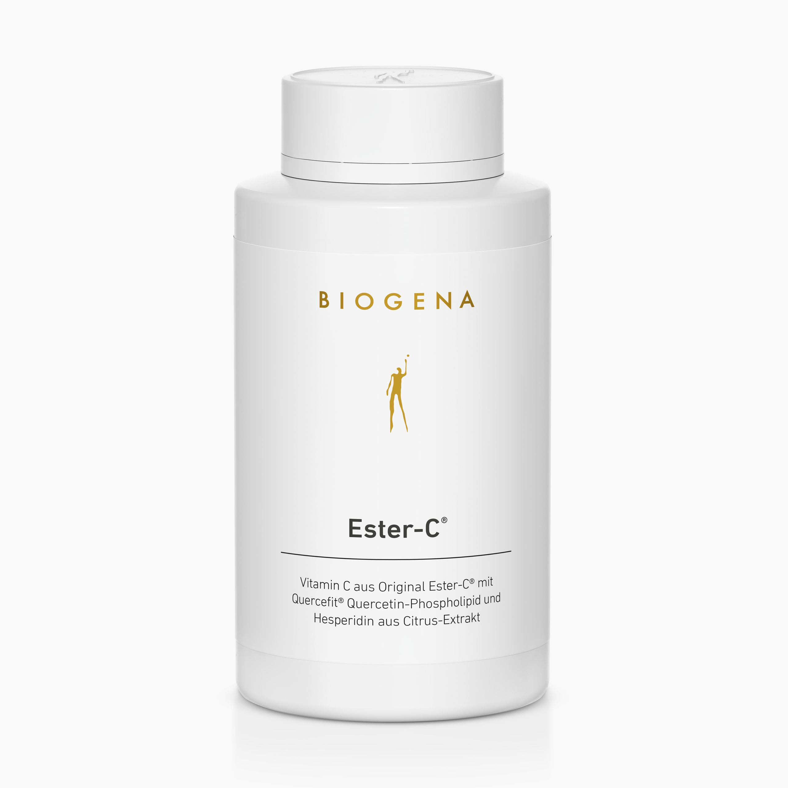 Biogena, Ester-C®, Bouteille, blanc, Vitamine C à partir d’Ester-C® original avec Quercefit® phospholipide de quercétine et hespéridine d’extrait d’agrumes
