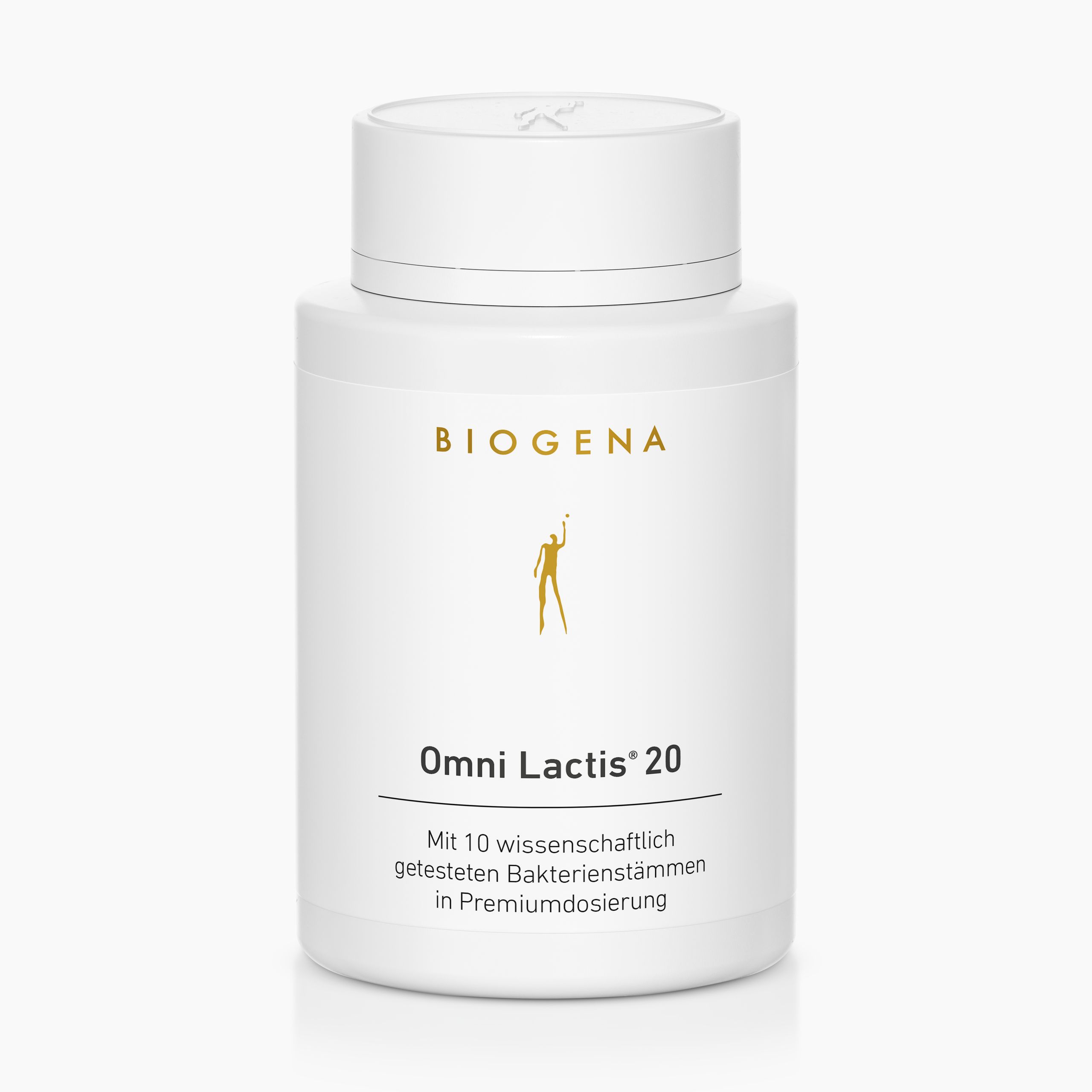 Biogena, Omni Lactis® 20, Bottiglia, bianco, Con 10 ceppi batterici testati scientificamente in dosaggio premium