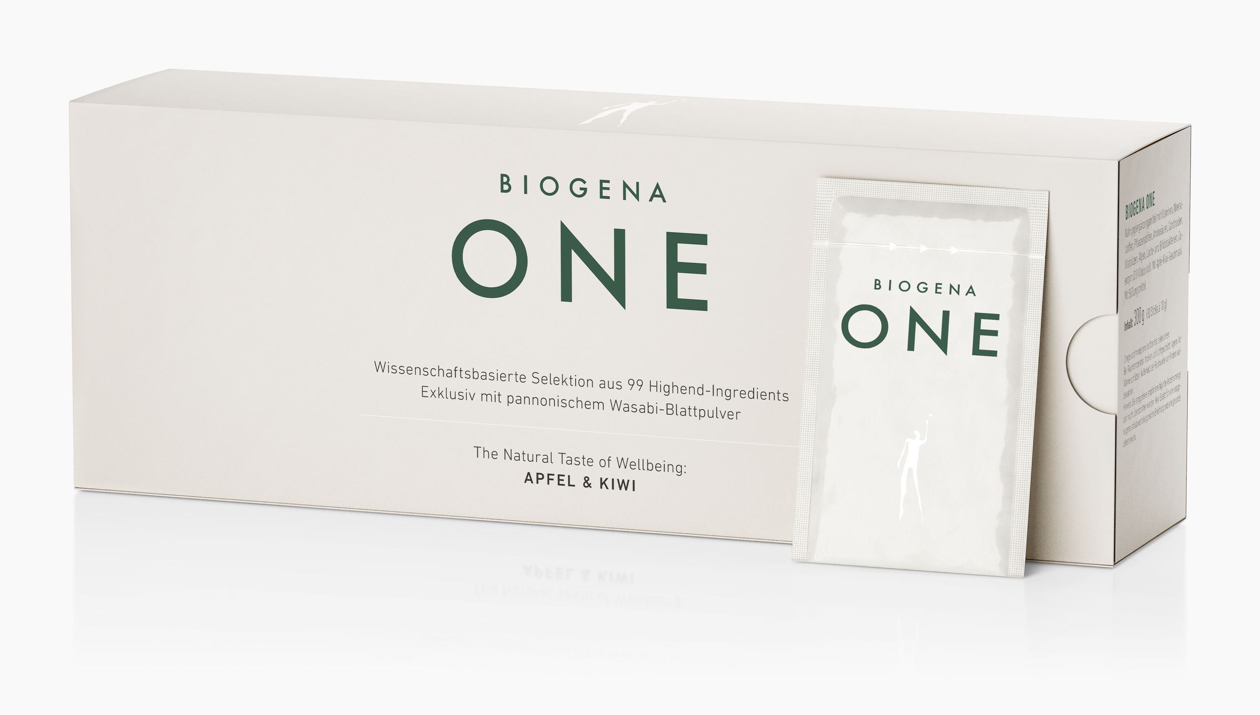 Biogena One, ONE, Cartone, bianco, Selezione basata sulla scienza di 99 ingredienti di alta gamma In esclusiva con polvere di foglie di wasabi pannonico