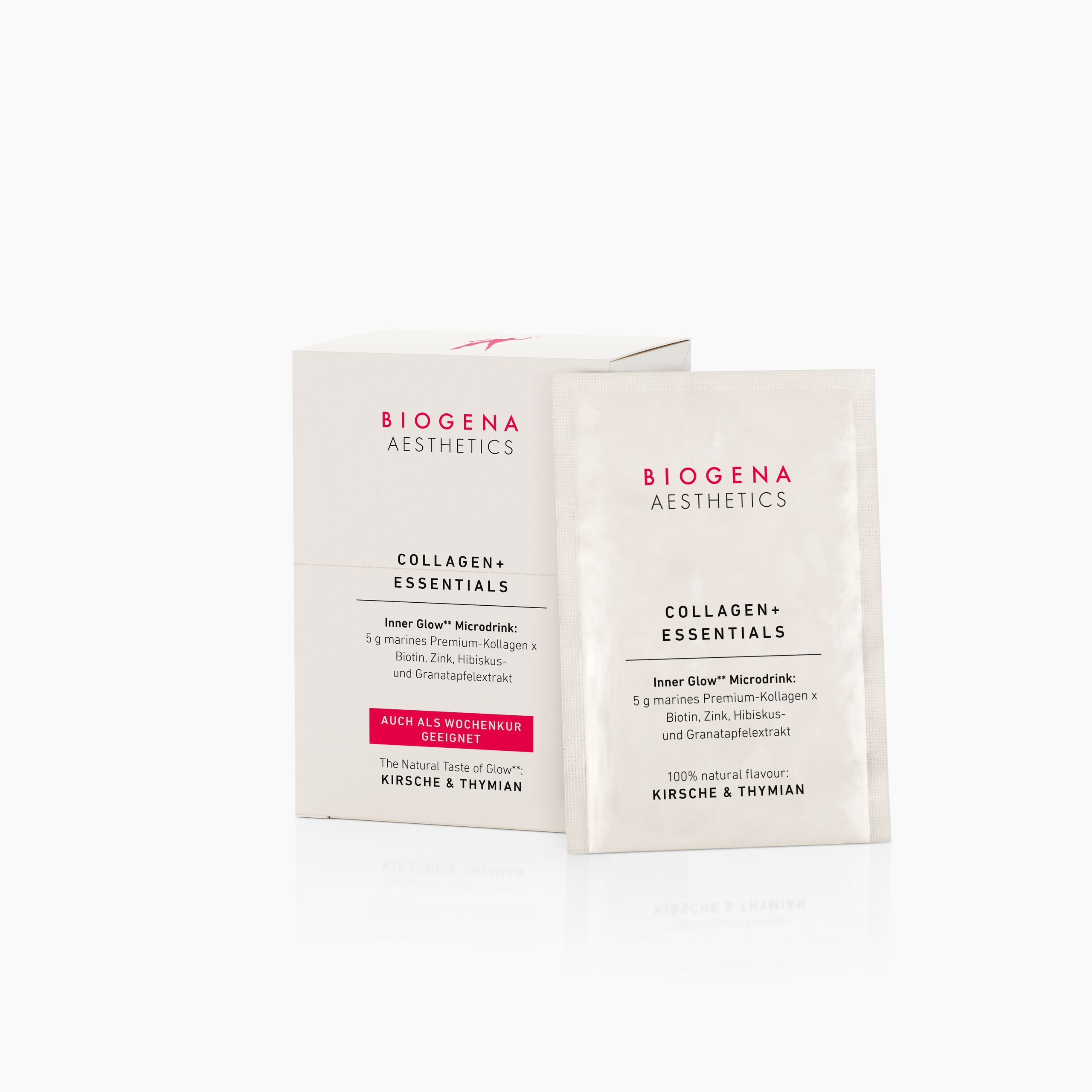 Biogena Aesthetics, COLLAGEN+ ESSENTIALS, Sachet, white, Inner Glow** Microdrink: