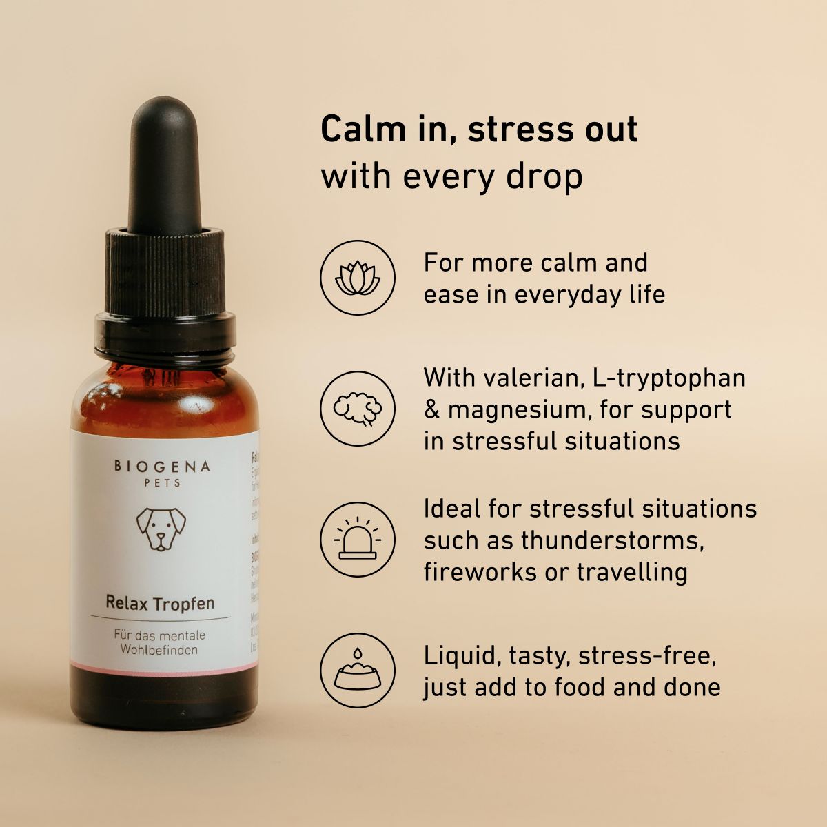 Biogena, Relax Tropfen, Carton, white, For mental well-being
