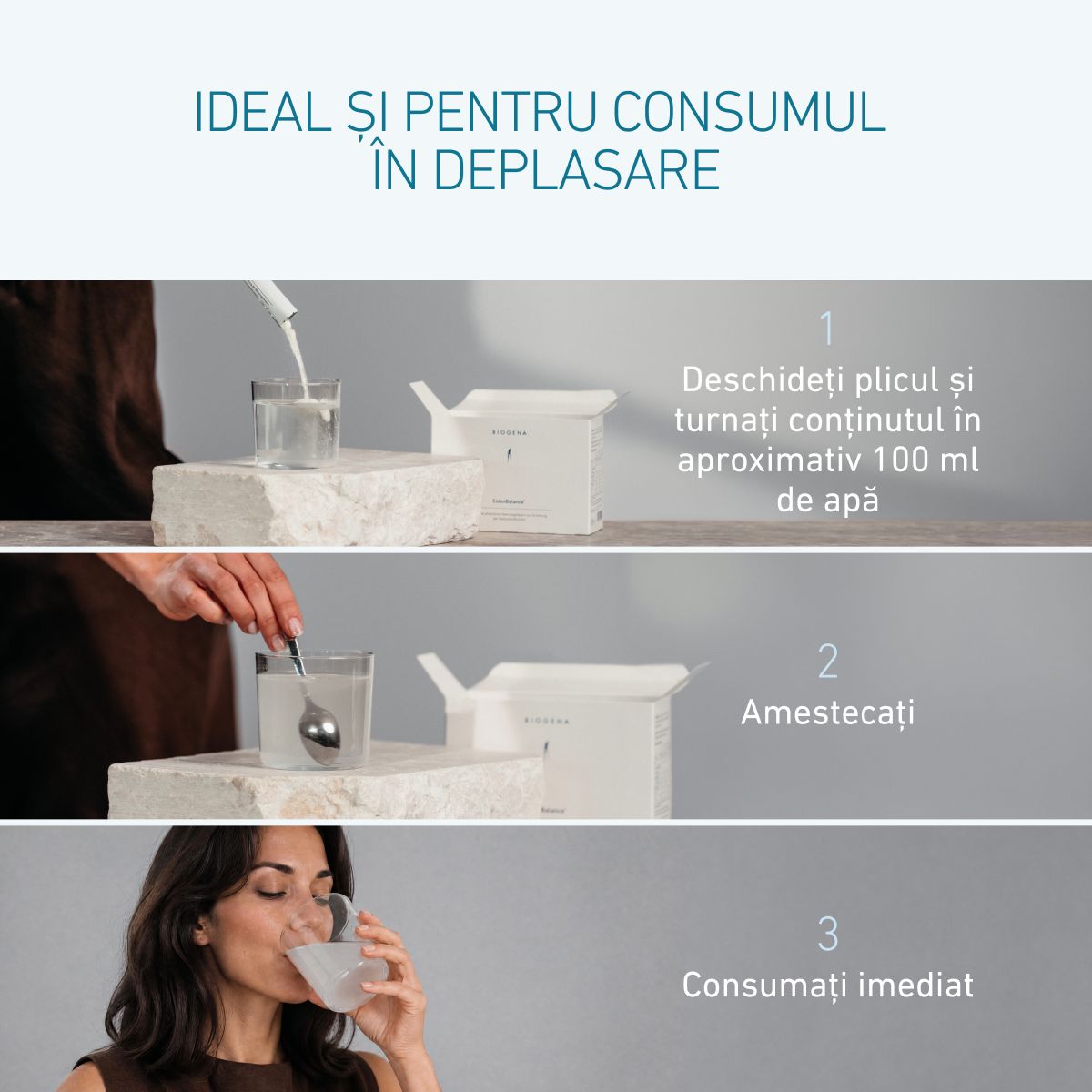 Biogena, ColonBalance®, Cutie, alb, Fibre alimentare vegetale solubile pentru aportul de fibre
