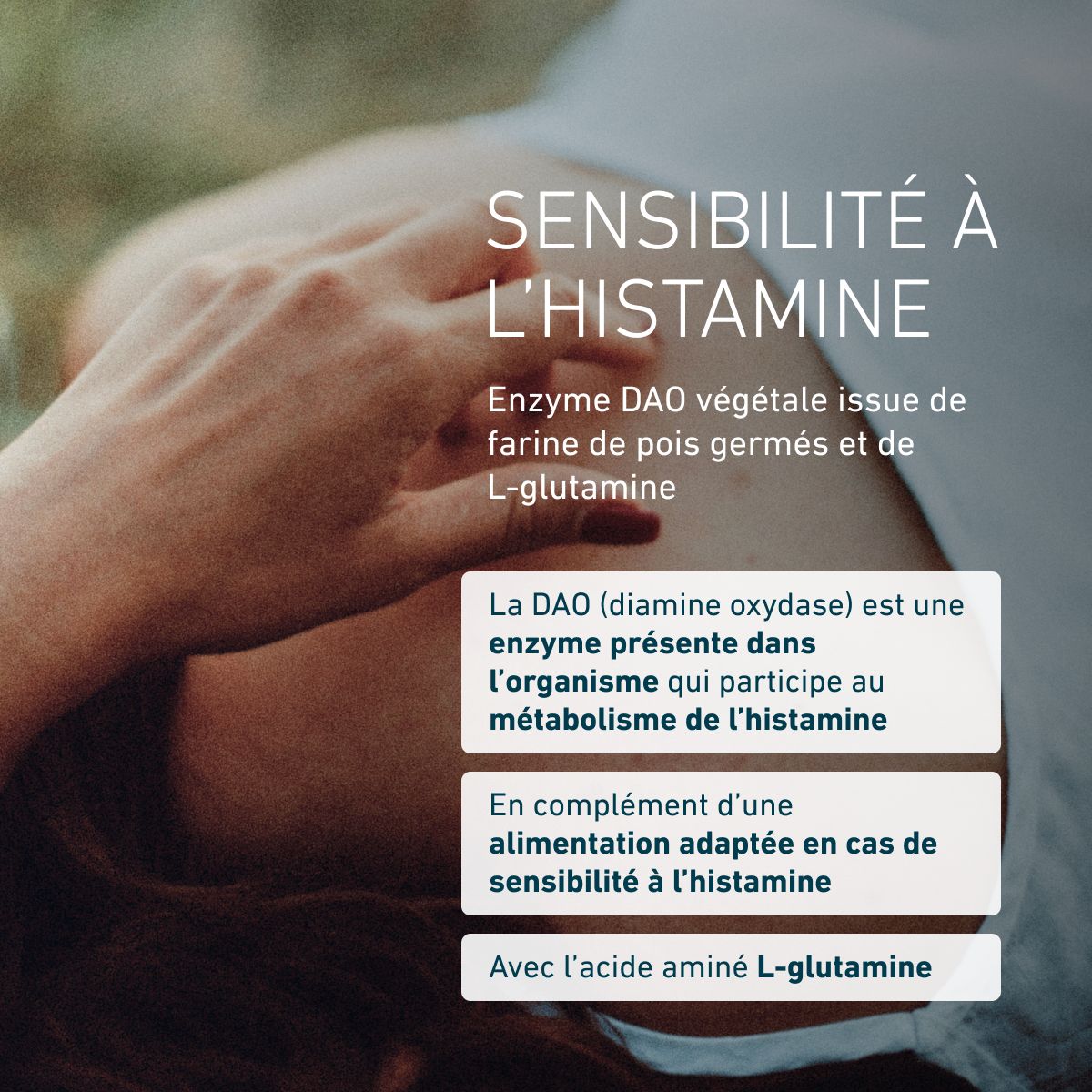 Biogena, DAOZym® vegan, Bouteille, blanc, Avec diamine oxydase (DAO) issue de germes de pois et L-glutamine