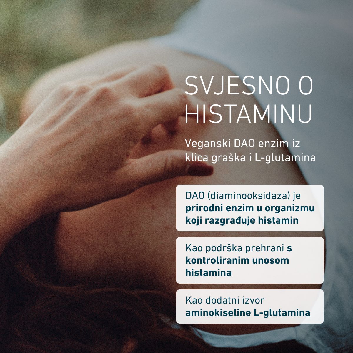 Biogena, DAOZym® vegan, Boca, bijela, S diaminooksidazom (DAO) iz klica graška i L-glutaminom