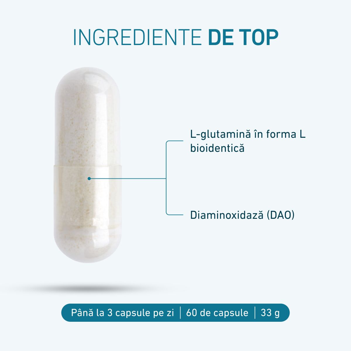 Biogena, DAOZym®, Sticlă, alb, Cu diaminoxidază (DAO) și L-glutamină