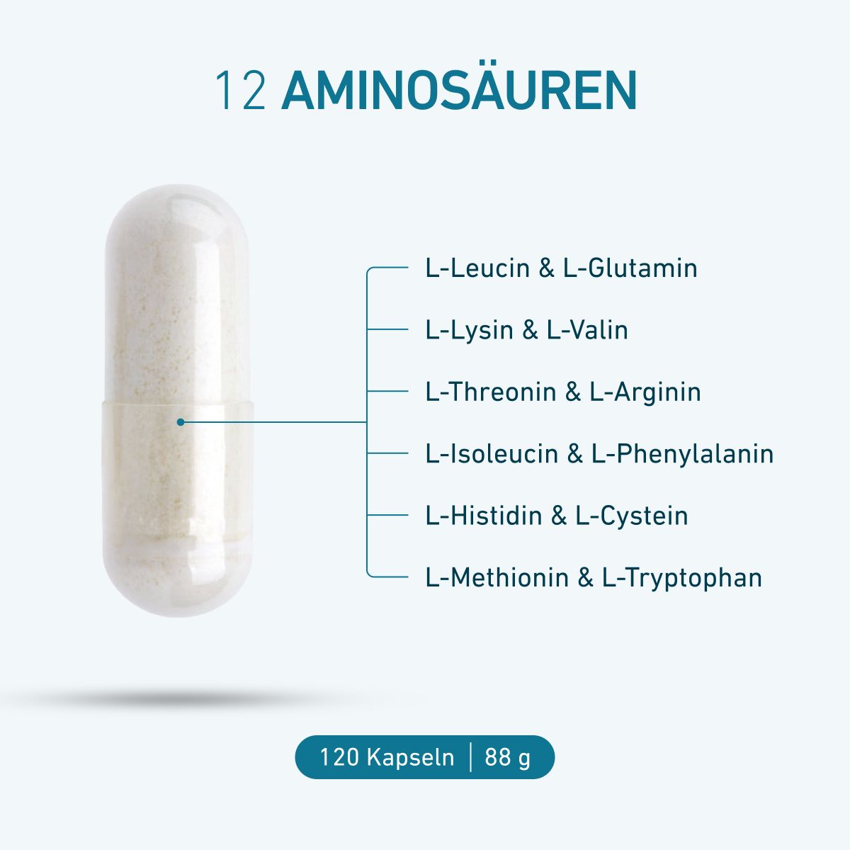 Biogena, Aufbau Formula B-MAP°12, Flasche, weiß, Spezielles Aminosäure-Spektrum zur täglichen Ergänzung