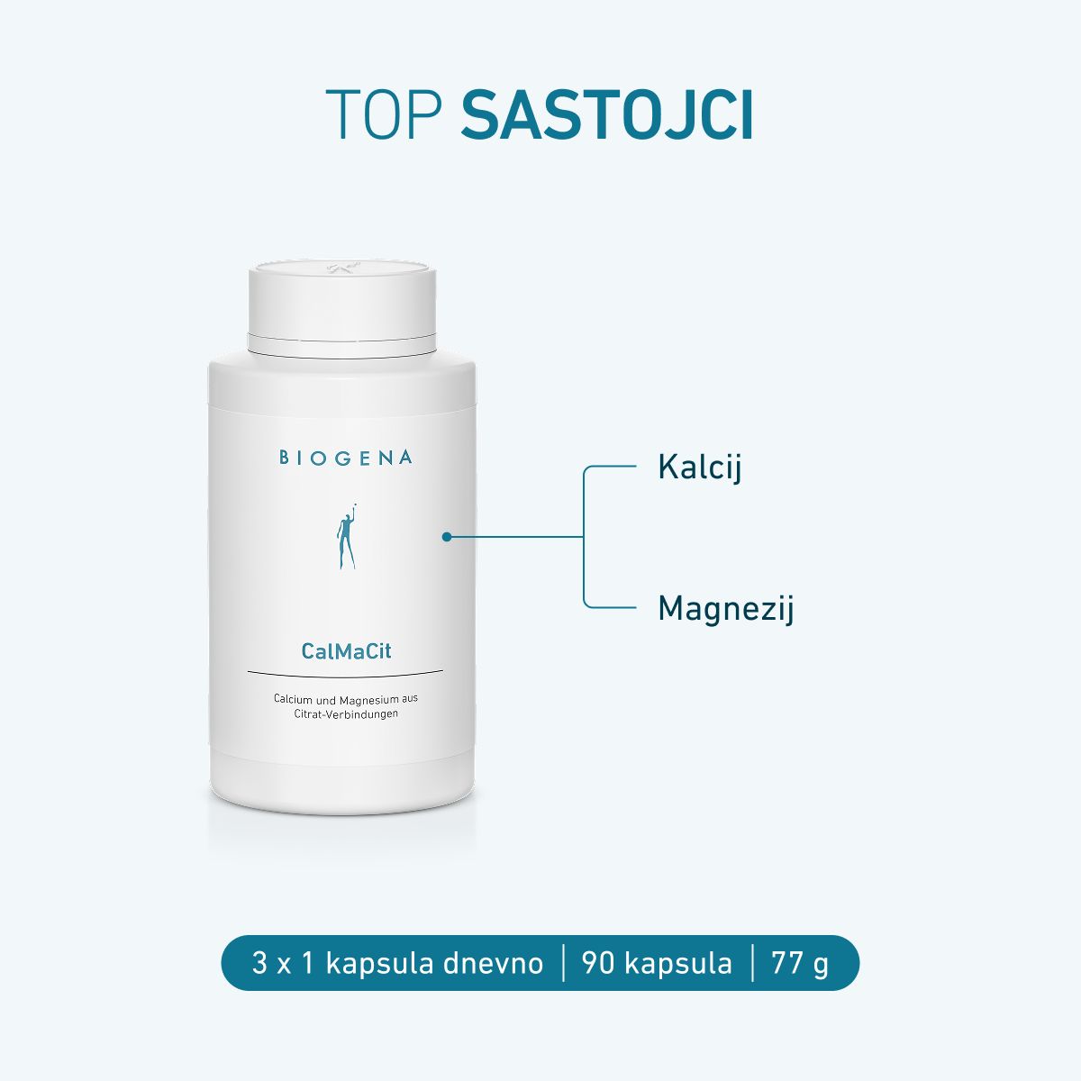 Biogena, CalMaCit, Boca, bijela, Kalcij i magnezij iz citratnih spojeva