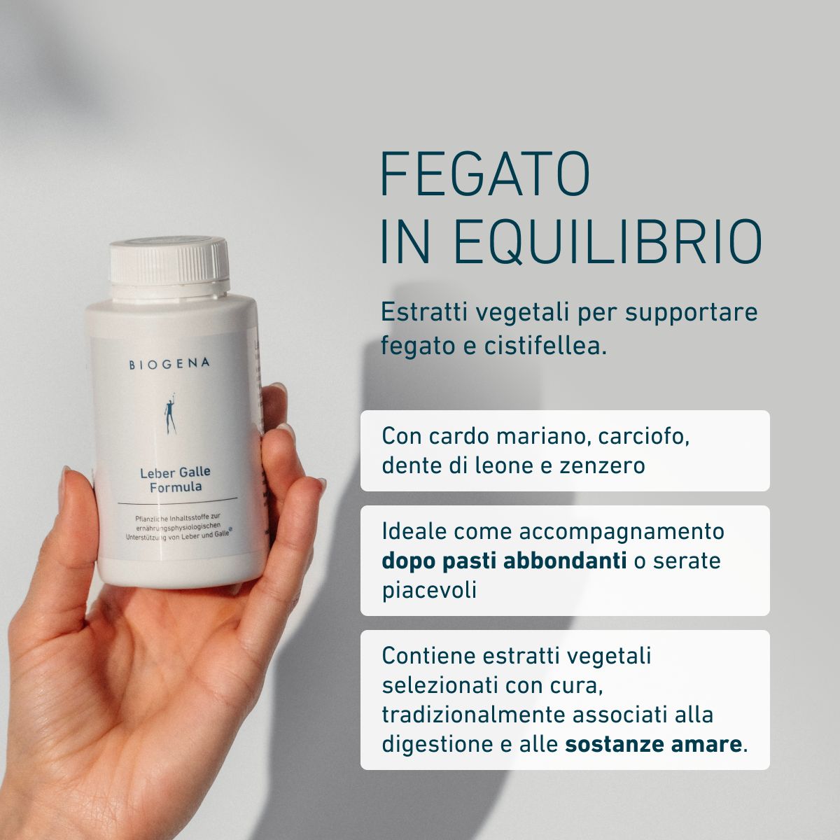 Biogena, Leber Galle Formula, Bottiglia, bianco, Ingredienti vegetali per il supporto nutrizionale-fisiologico di fegato e cistifellea®
