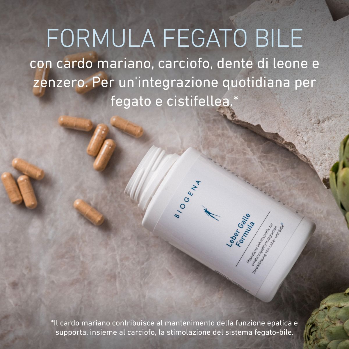 Biogena, Leber Galle Formula, Bottiglia, bianco, Ingredienti vegetali per il supporto nutrizionale-fisiologico di fegato e cistifellea®