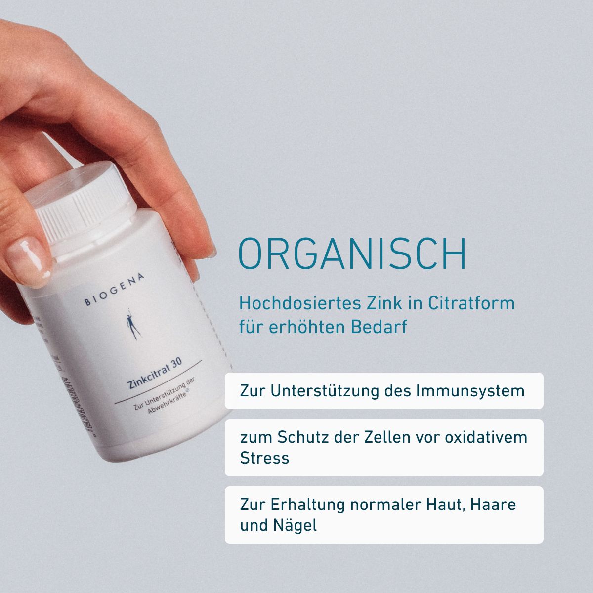 Biogena, Zinkcitrat 30, Flasche, weiß, Zur Unterstützung der Abwehrkräfte®