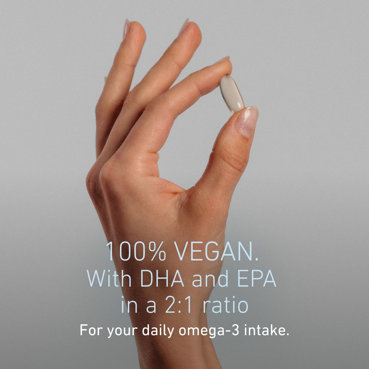 Biogena, Omega 3 vegan DHA & EPA 450, Bottle, white, Highly dosed premium preparation of fermented indoor algae