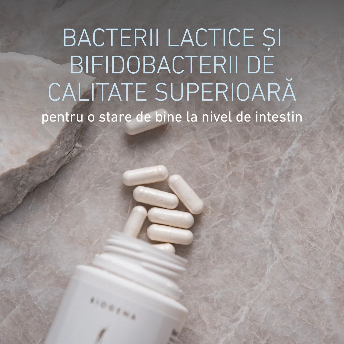 Biogena, Omni Lactis® 20, Sticlă, alb, Cu 10 tulpini bacteriene testate științific în dozare premium