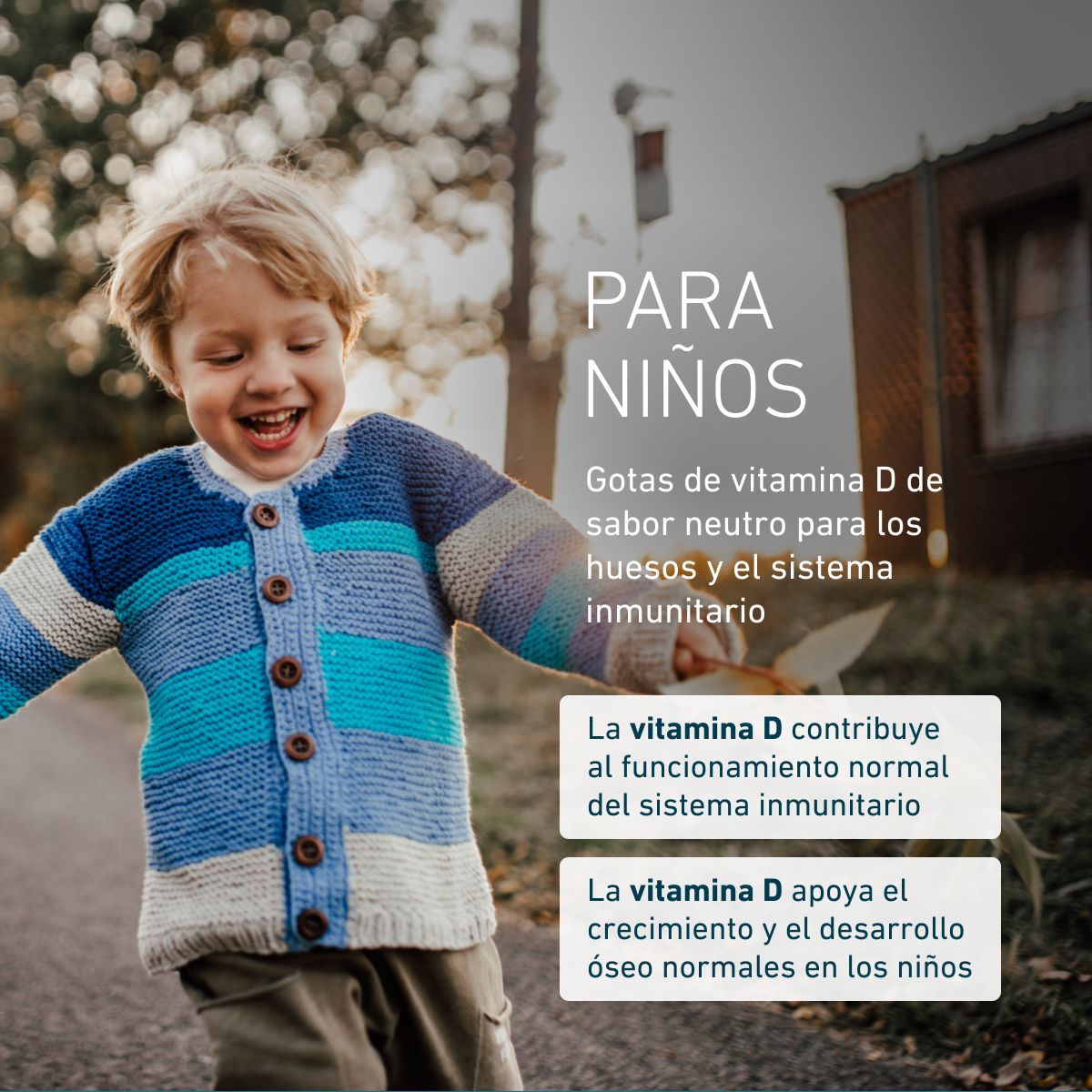 Biogena, Junior Vitamin D₃, Botella, blanco, Para el sistema inmunitario y los huesos®
