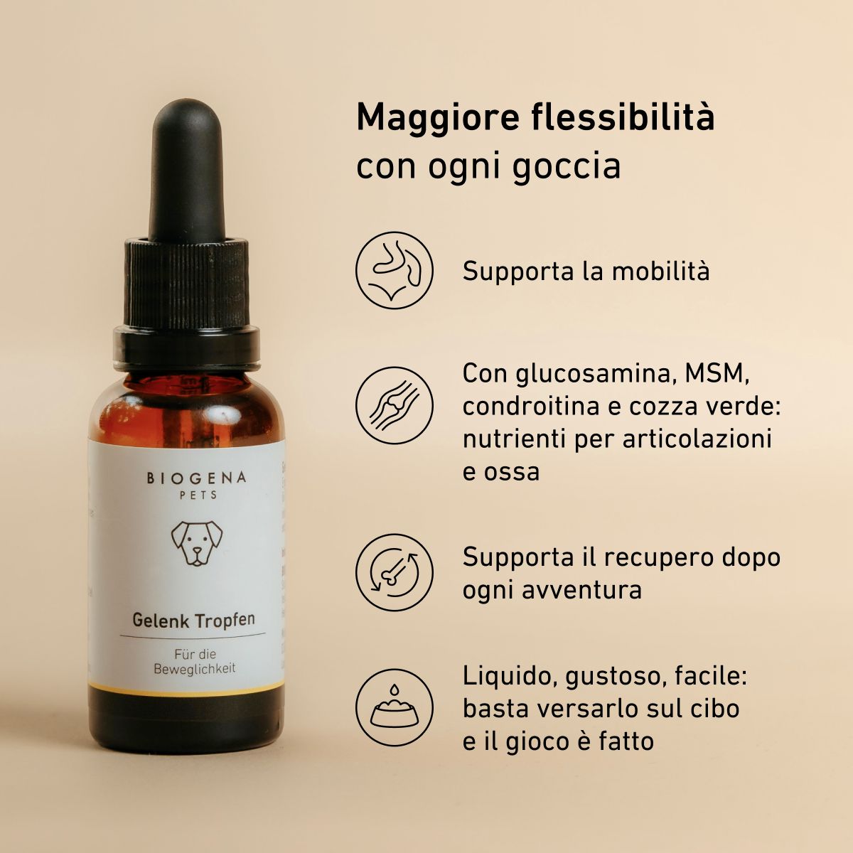 Biogena, Gelenk Tropfen, Bottiglia, bianco, Per la mobilità