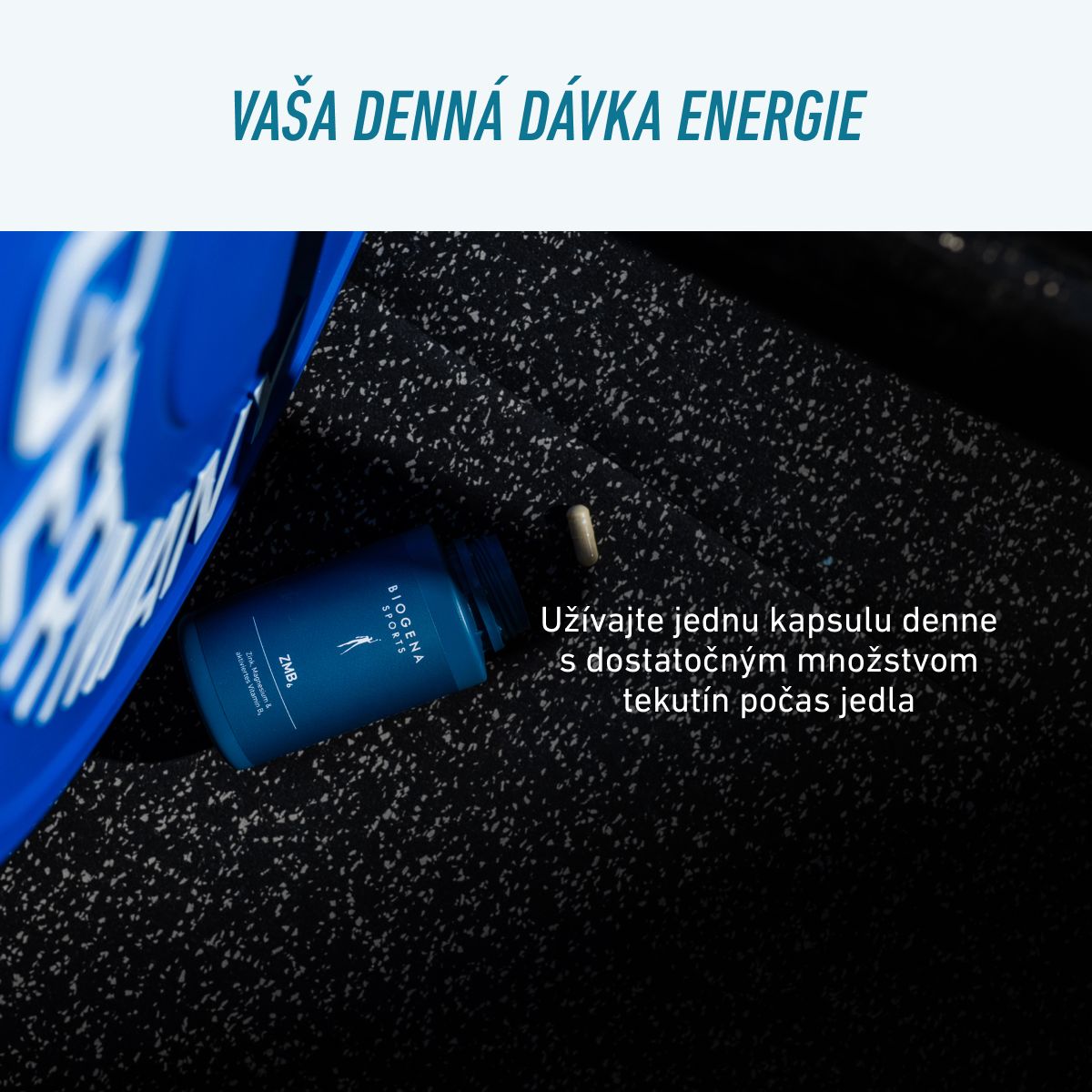 Biogena Sports, ZMB₆, Fľaša, petrol, Zinok, Magnézium & aktivovaný vitamín B6