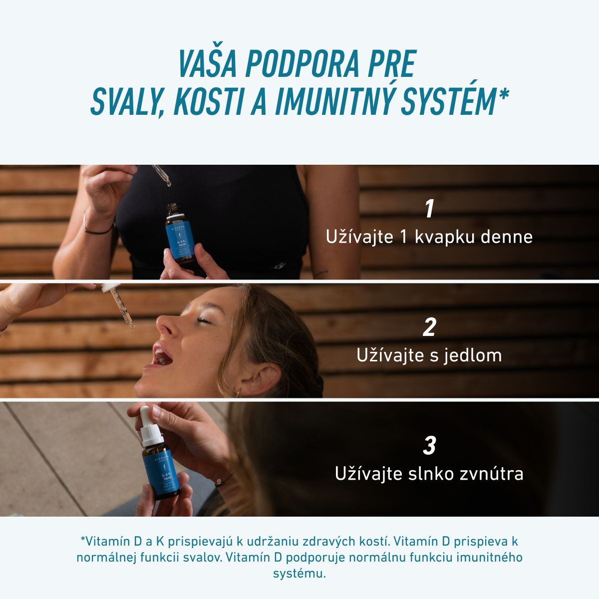 Biogena Sports, D3 & K2 liquid, Fľaša, petrol, Duo-Active 2000 IU D3 & 25 µg K2 MK-7