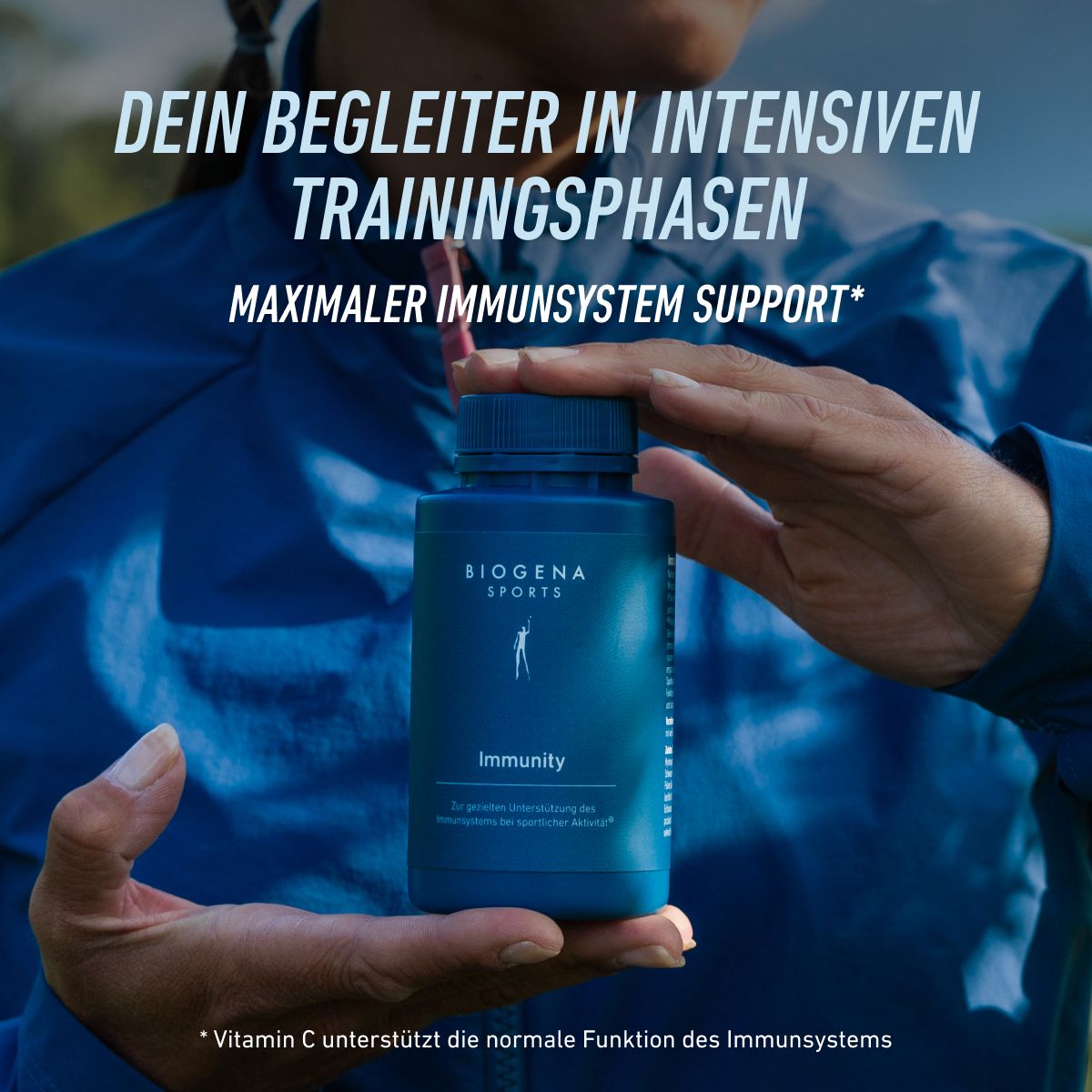 Biogena Sports, Immunity, Flasche, petrol, Zur gezielten Unterstützung des Immunsystems bei sportlicher Aktivität®