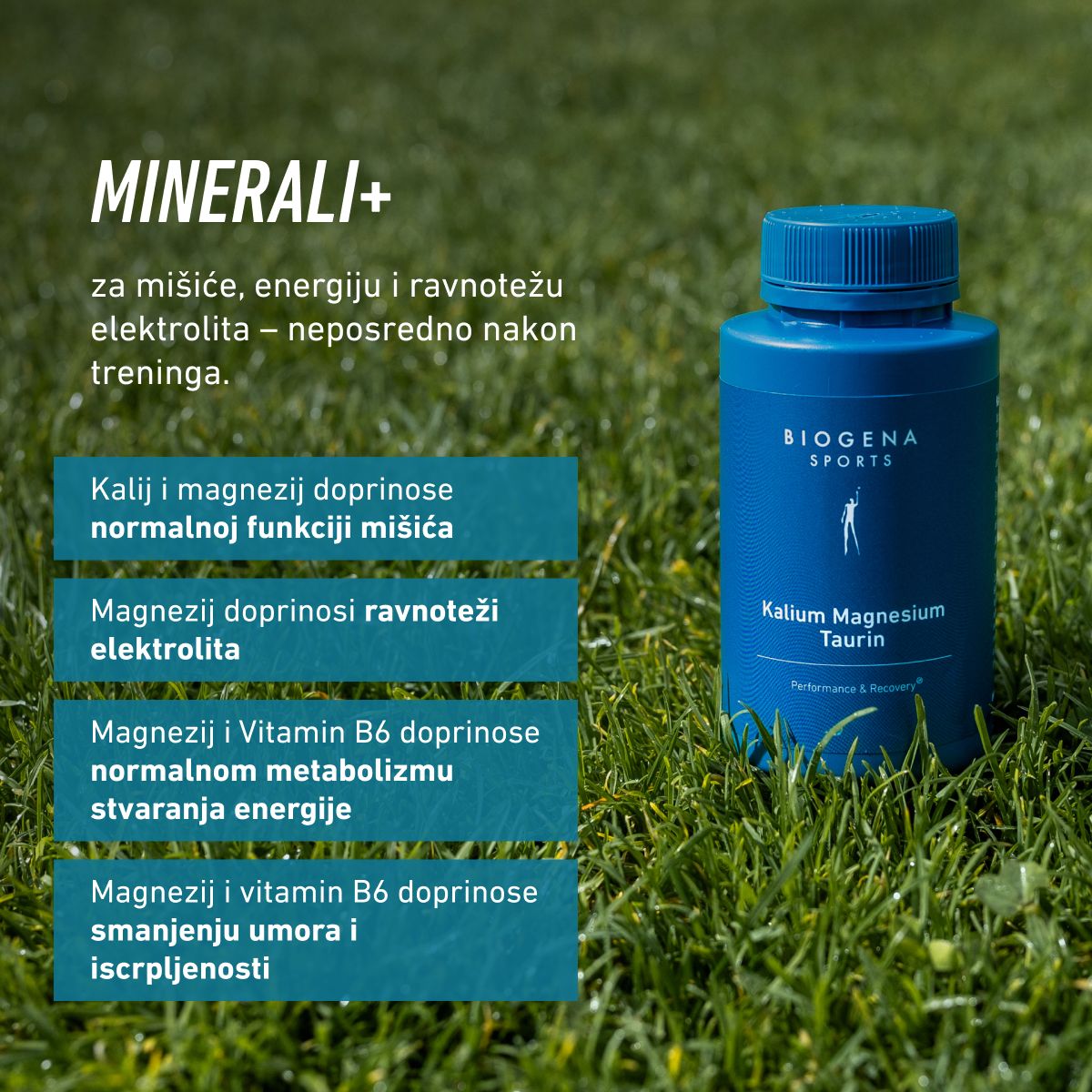 Biogena Sports, Kalium Magnesium Taurin, Boca, petrol, Performanse & oporavak®