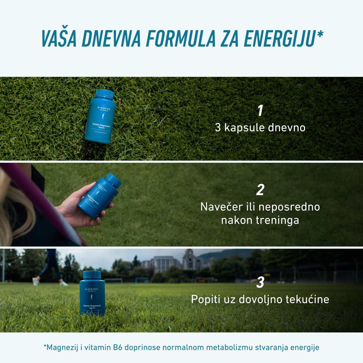 Biogena Sports, Kalium Magnesium Taurin, Boca, petrol, Performanse & oporavak®
