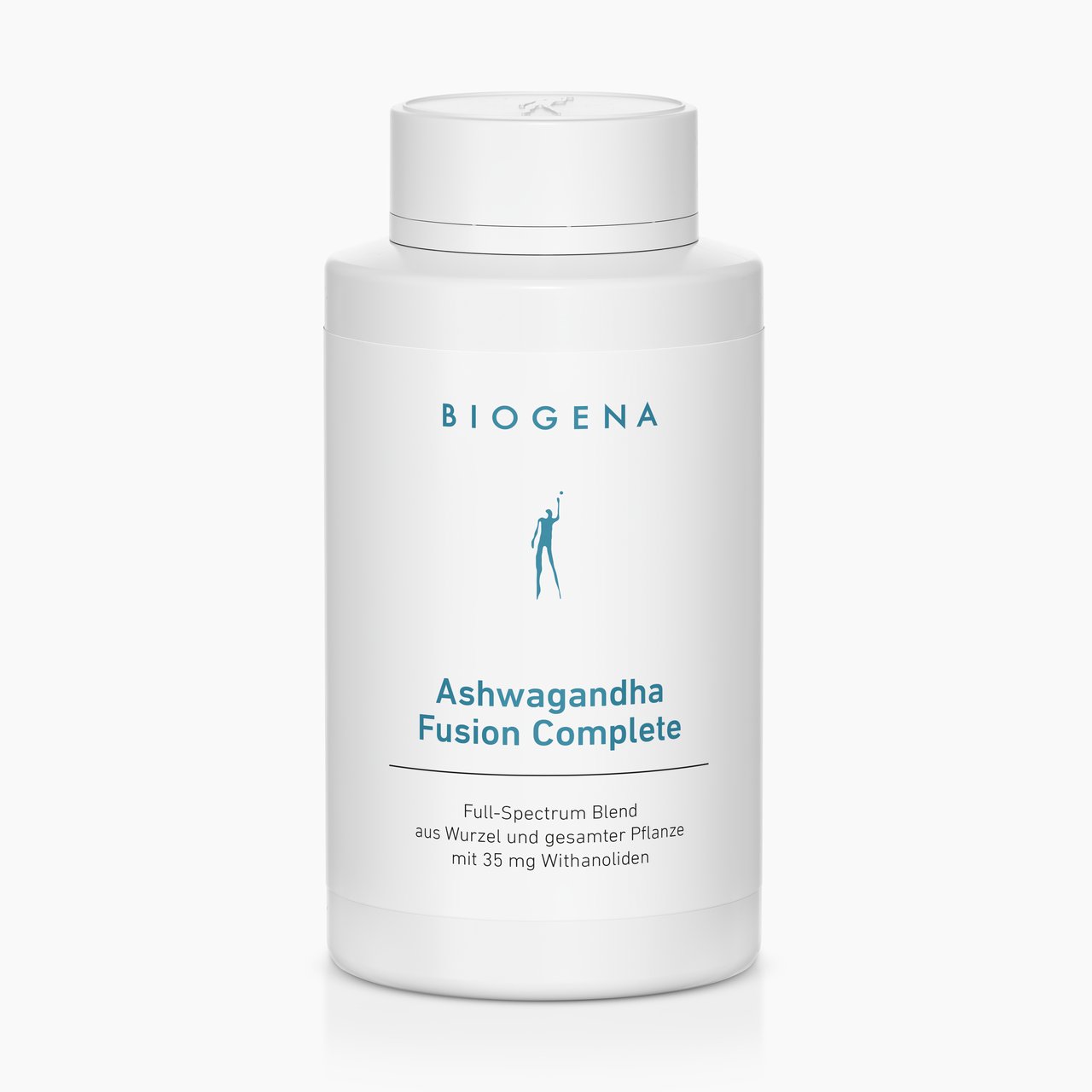 Biogena, Ashwagandha Fusion Complete, Flasche, weiß, Full-Spectrum Blend aus Wurzel und gesamter Pflanze mit 35 mg Withanoliden