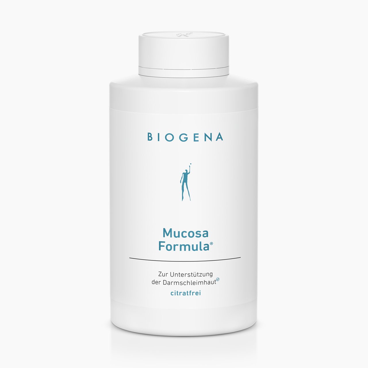 Biogena, Mucosa Formula®, Bouteille, blanc, Pour soutenir la muqueuse intestinale® sans citrate