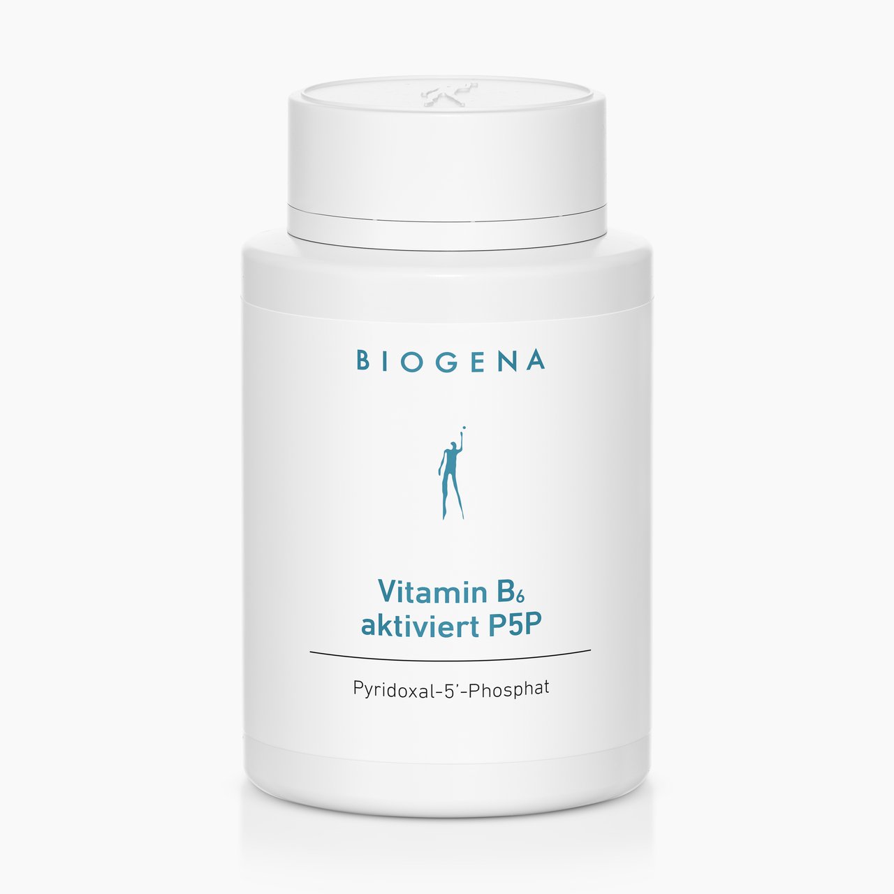 Biogena, Vitamin B₆ aktiviert P5P, Botella, blanco, Pyridoxal-5’-Phosphat