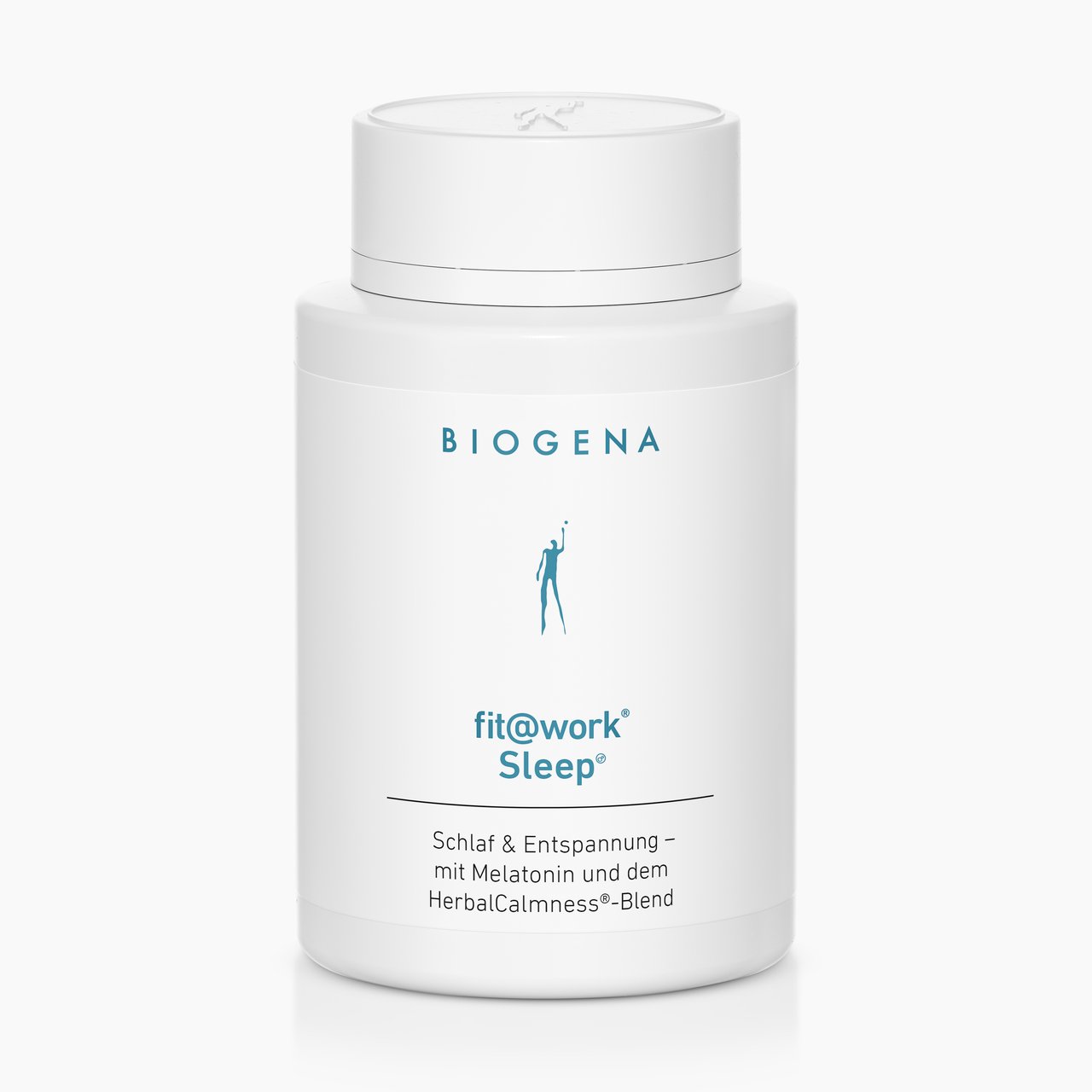 Biogena, fit@work® Sleep®, Flasche, weiß, Schlaf & Entspannung – mit Melatonin und dem HerbalCalmness®-Blend
