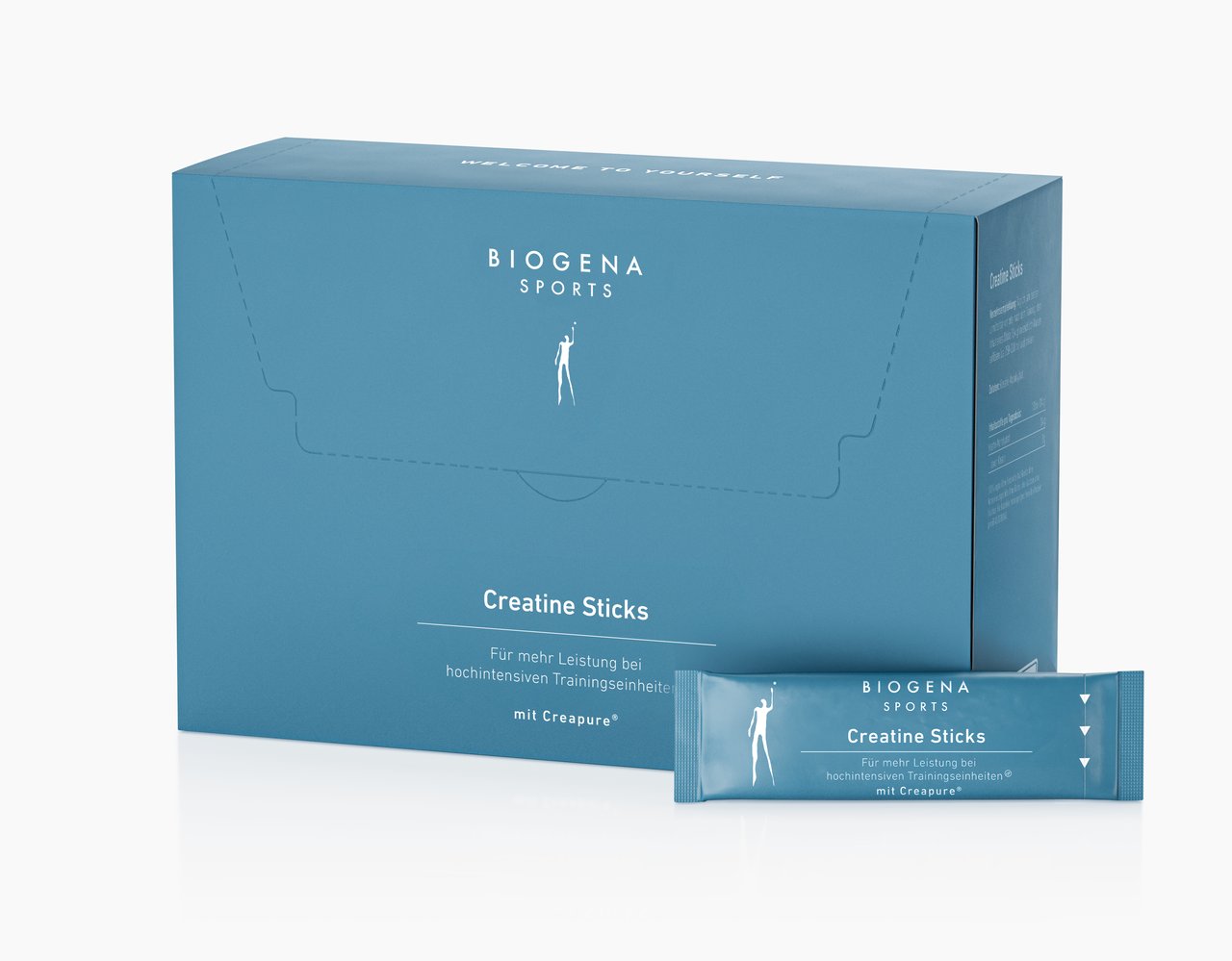 Biogena Sports, Creatine Sticks, Karton, petrol, Für mehr Leistung bei hochintensiven Trainingseinheiten; mit Creapure®