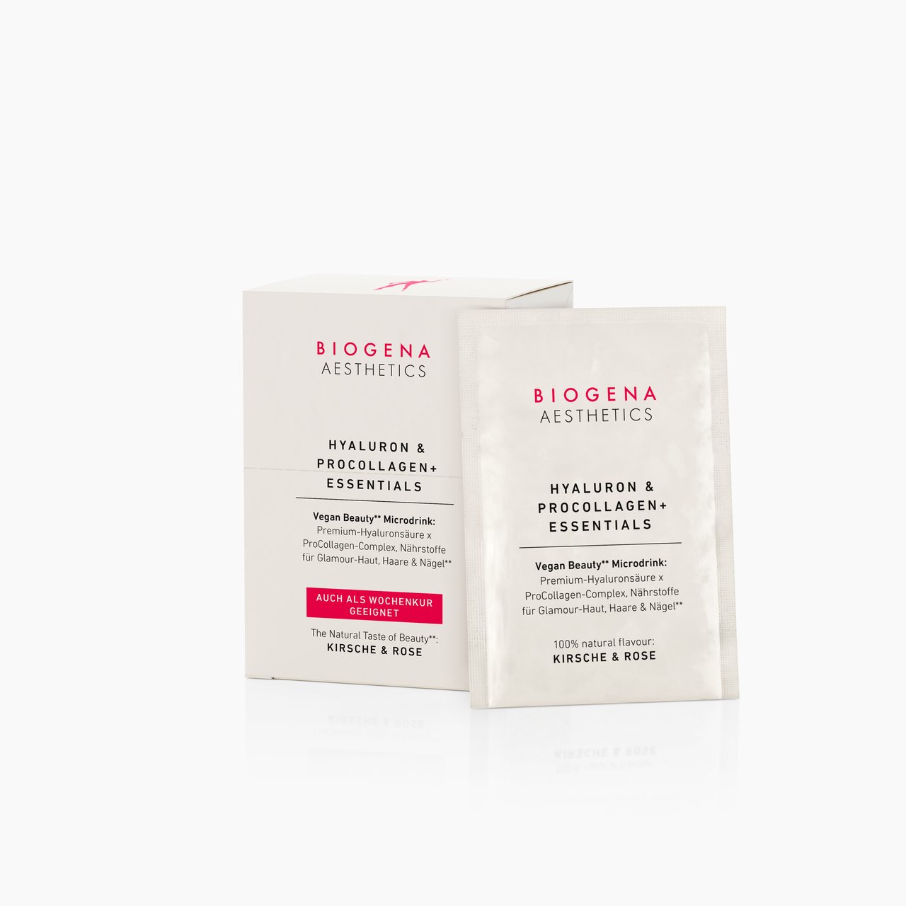 Biogena Aesthetics, HYALURON & PROCOLLAGEN+ ESSENTIALS, Sachet, white, Vegan Beauty** microdrink: