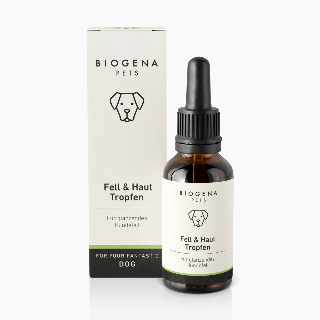 Biogena, Fell & Haut Tropfen, Bottle, white, For shiny dog coat