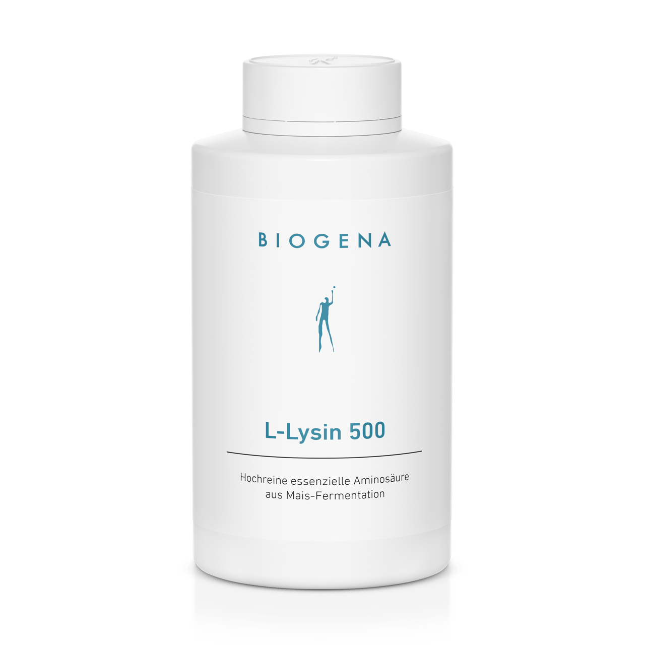 Biogena, L-Lysin 500, Sticlă, alb, Aminoacid esențial de înaltă puritate din fermentarea porumbului