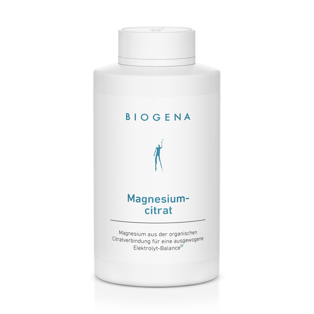 Biogena, Magnesium-citrat, Sticlă, alb, Magneziu din compusul organic de citrat pentru un echilibru electrolitic echilibrat®