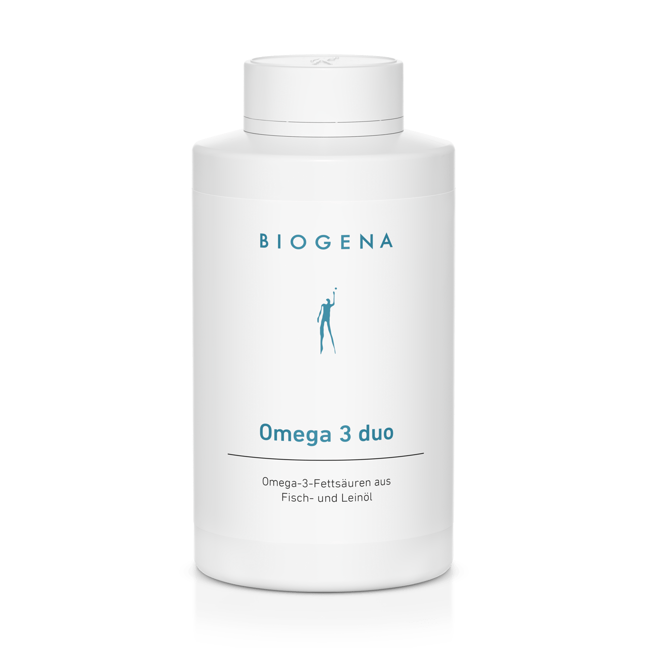 Biogena, Omega 3 duo, Sticlă, alb, Acizi grași omega-3 din ulei de pește și de in