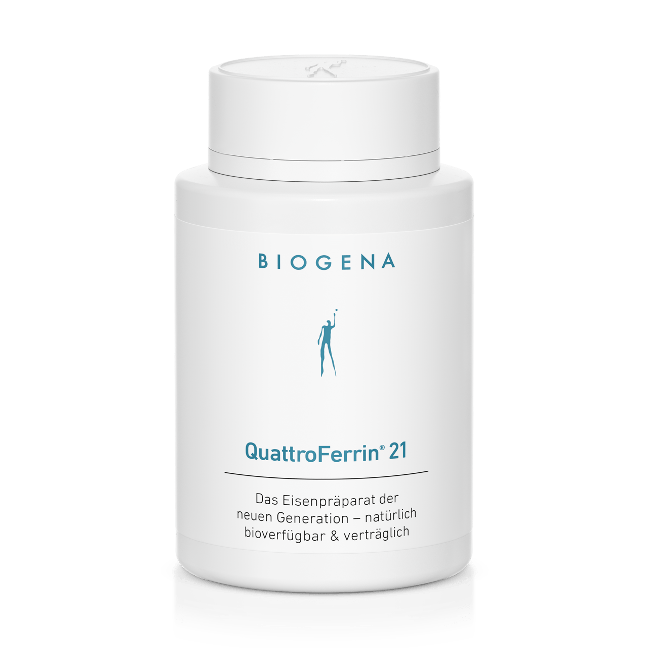 Biogena, QuattroFerrin® 21, Sticlă, alb, Preparatul de fier al noii generații – natural biodisponibil & bine tolerat