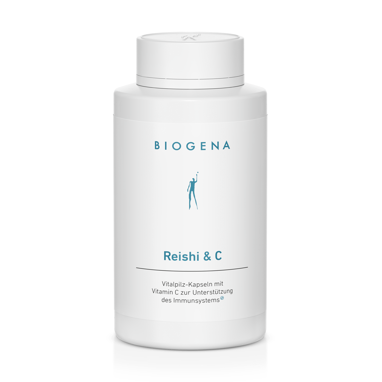 Biogena, Reishi & C, Sticlă, alb, Capsule cu ciuperci medicinale cu vitamina C pentru susținerea sistemului imunitar®