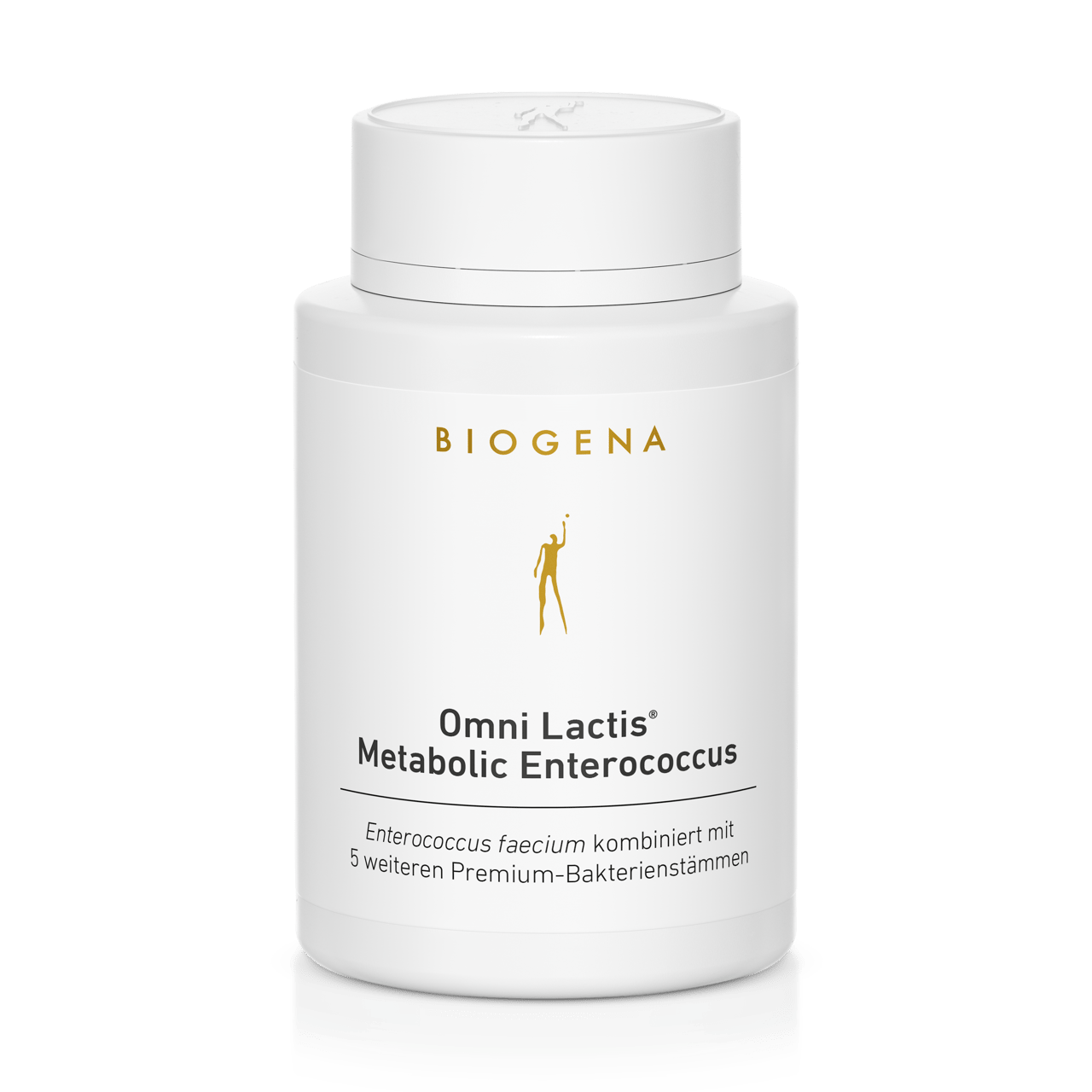 Biogena, Omni Lactis® Metabolic Enterococcus, Flasche, weiß, Enterococcus faecium kombiniert mit 5 weiteren Premium-Bakterienstämmen
