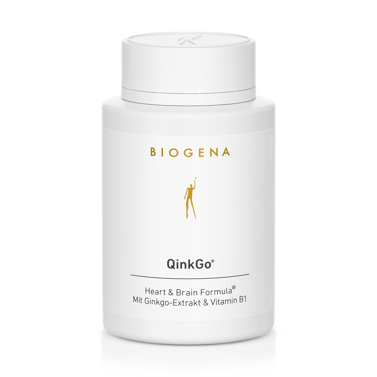Biogena, QinkGo®, Sticlă, alb, Formulă inimă & creier® Cu extract de ginkgo & vitamina B1