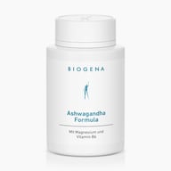 Biogena, Ashwagandha Formula, Flasche, weiß, Mit Magnesium und Vitamin B6