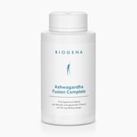 Biogena, Ashwagandha Fusion Complete, Flasche, weiß, Full-Spectrum Blend aus Wurzel und gesamter Pflanze mit 35 mg Withanoliden