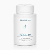 Biogena, Molybdän 200, Sticlă, alb, Pentru susținerea aportului de molibden